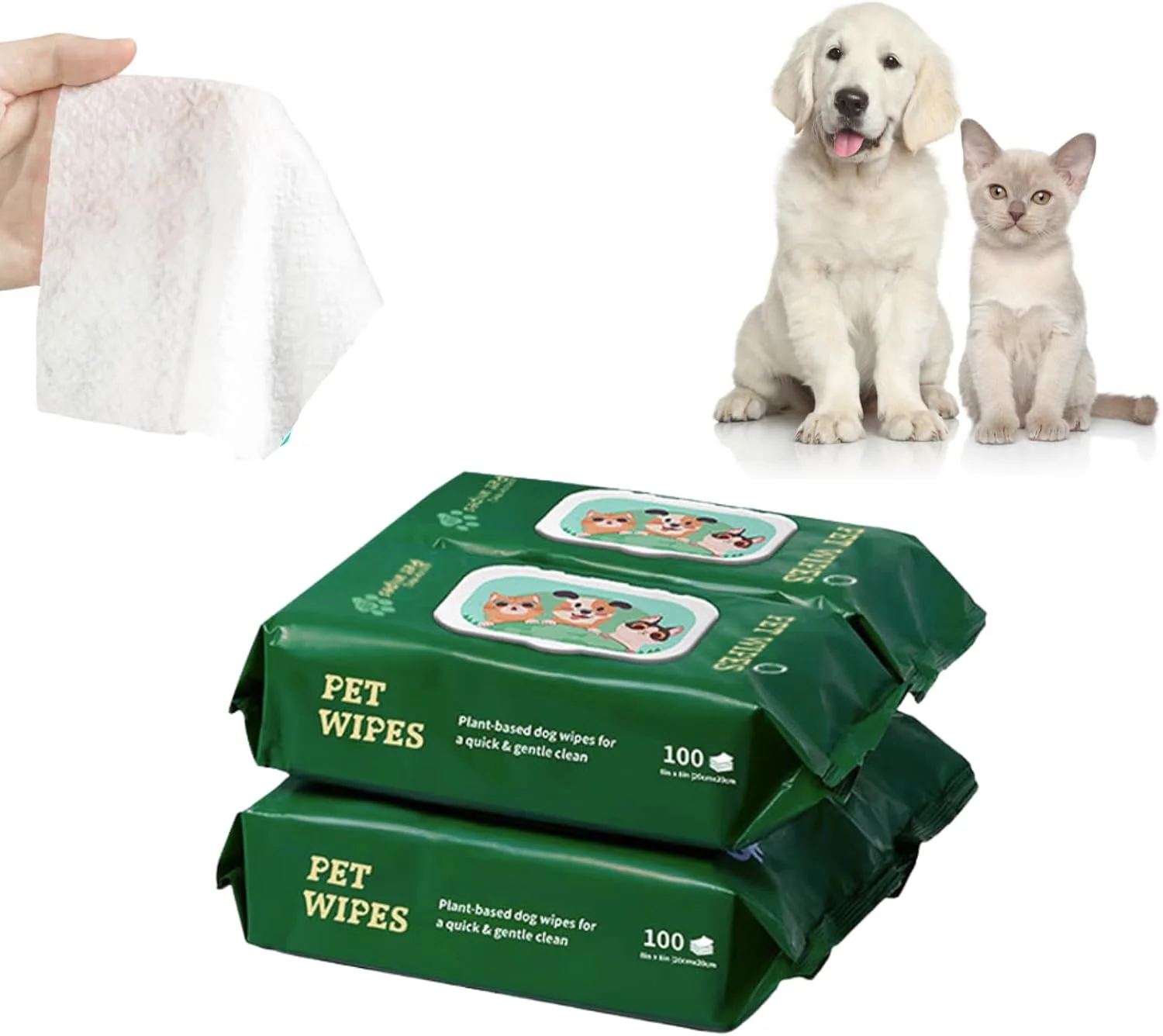 دستمال مرطوب سگ و گربه زیست تخریب پذیر 100 عددی | بسته 1/6/9 عددی، دستمال مرطوب تمیز کننده ضد حساسیت و سازگار با محیط زیست برای سگ ها و گربه ها، ایمن برای لیسیدن، غیر آلرژی زا، مناسب برای استفاده در داخل و خارج از خانه (بسته 1 عددی) دستمال مرطوب سگ و گربه زیست تخریب پذیر 100 عددی | بسته 1/6/9 عددی، دستمال مرطوب تمیز کننده ضد حساسیت و سازگار با محیط زیست برای سگ ها و گربه ها، ایمن برای لیسیدن، غیر آلرژی زا، مناسب برای استفاده در داخل و خارج از خانه (بسته 1 عددی)