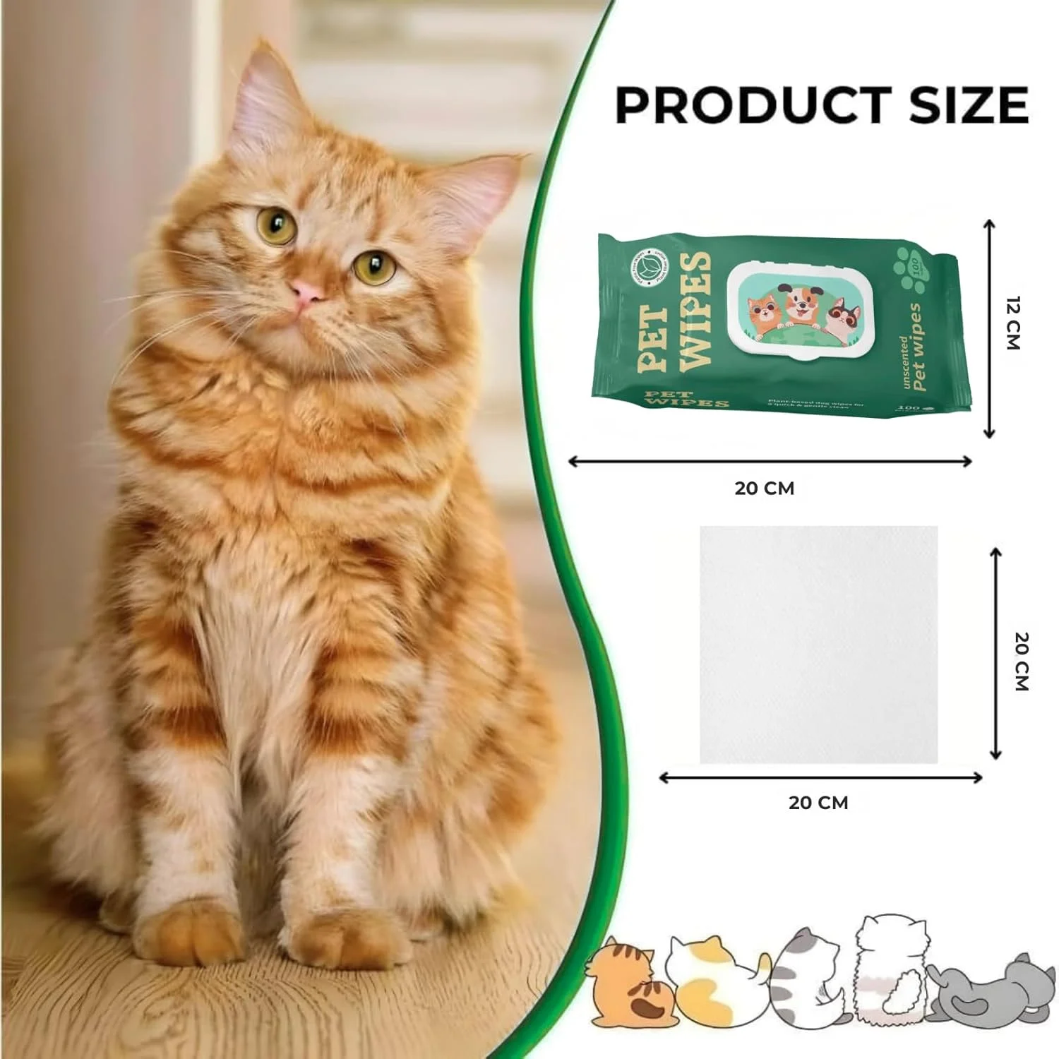 دستمال مرطوب سگ و گربه زیست تخریب پذیر 100 عددی | بسته 1/6/9 عددی، دستمال مرطوب تمیز کننده ضد حساسیت و سازگار با محیط زیست برای سگ ها و گربه ها، ایمن برای لیسیدن، غیر آلرژی زا، مناسب برای استفاده در داخل و خارج از خانه (بسته 1 عددی) دستمال مرطوب سگ و گربه زیست تخریب پذیر 100 عددی | بسته 1/6/9 عددی، دستمال مرطوب تمیز کننده ضد حساسیت و سازگار با محیط زیست برای سگ ها و گربه ها، ایمن برای لیسیدن، غیر آلرژی زا، مناسب برای استفاده در داخل و خارج از خانه (بسته 1 عددی)