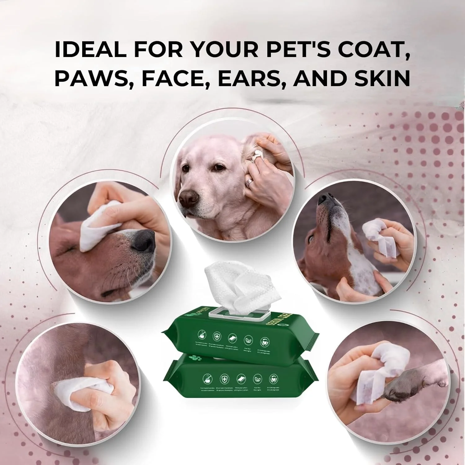 دستمال مرطوب سگ و گربه زیست تخریب پذیر 100 عددی | بسته 1/6/9 عددی، دستمال مرطوب تمیز کننده ضد حساسیت و سازگار با محیط زیست برای سگ ها و گربه ها، ایمن برای لیسیدن، غیر آلرژی زا، مناسب برای استفاده در داخل و خارج از خانه (بسته 1 عددی) دستمال مرطوب سگ و گربه زیست تخریب پذیر 100 عددی | بسته 1/6/9 عددی، دستمال مرطوب تمیز کننده ضد حساسیت و سازگار با محیط زیست برای سگ ها و گربه ها، ایمن برای لیسیدن، غیر آلرژی زا، مناسب برای استفاده در داخل و خارج از خانه (بسته 1 عددی)