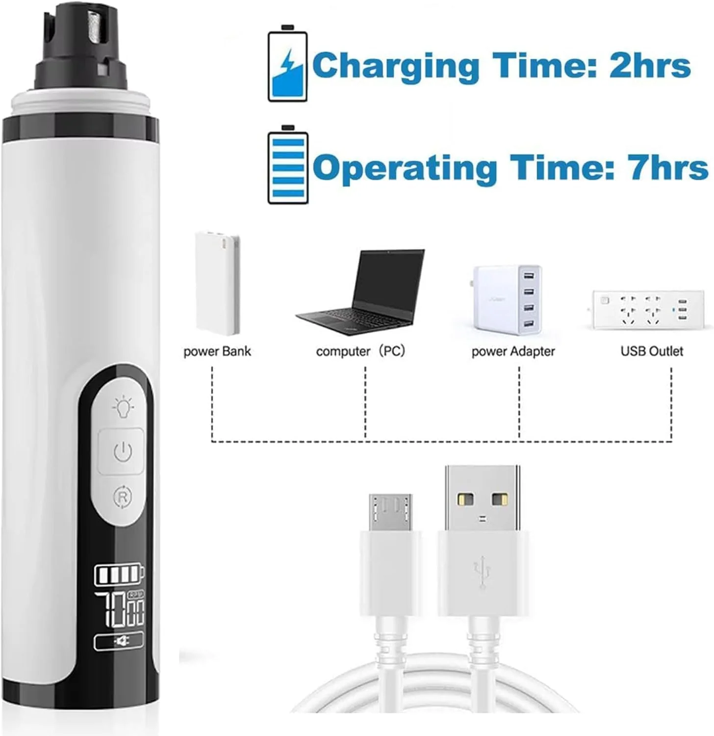 سوهان ناخن بی سیم و بی صدای WujialingMM Heusom Silent Groom Pro، مدل ارتقا یافته 2025، مناسب سگ و گربه، شارژ سریع USB به همراه سری های سنگ زنی تعویضی (1+2*سری تعویضی) سوهان ناخن بی سیم و بی صدای WujialingMM Heusom Silent Groom Pro، مدل ارتقا یافته 2025، مناسب سگ و گربه، شارژ سریع USB به همراه سری های سنگ زنی تعویضی (1+2*سری تعویضی)