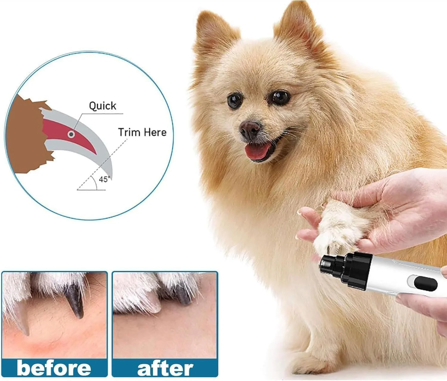 سوهان ناخن بی سیم و بی صدای WujialingMM Heusom Silent Groom Pro، مدل ارتقا یافته 2025، مناسب سگ و گربه، شارژ سریع USB به همراه سری های سنگ زنی تعویضی (1+2*سری تعویضی) سوهان ناخن بی سیم و بی صدای WujialingMM Heusom Silent Groom Pro، مدل ارتقا یافته 2025، مناسب سگ و گربه، شارژ سریع USB به همراه سری های سنگ زنی تعویضی (1+2*سری تعویضی)