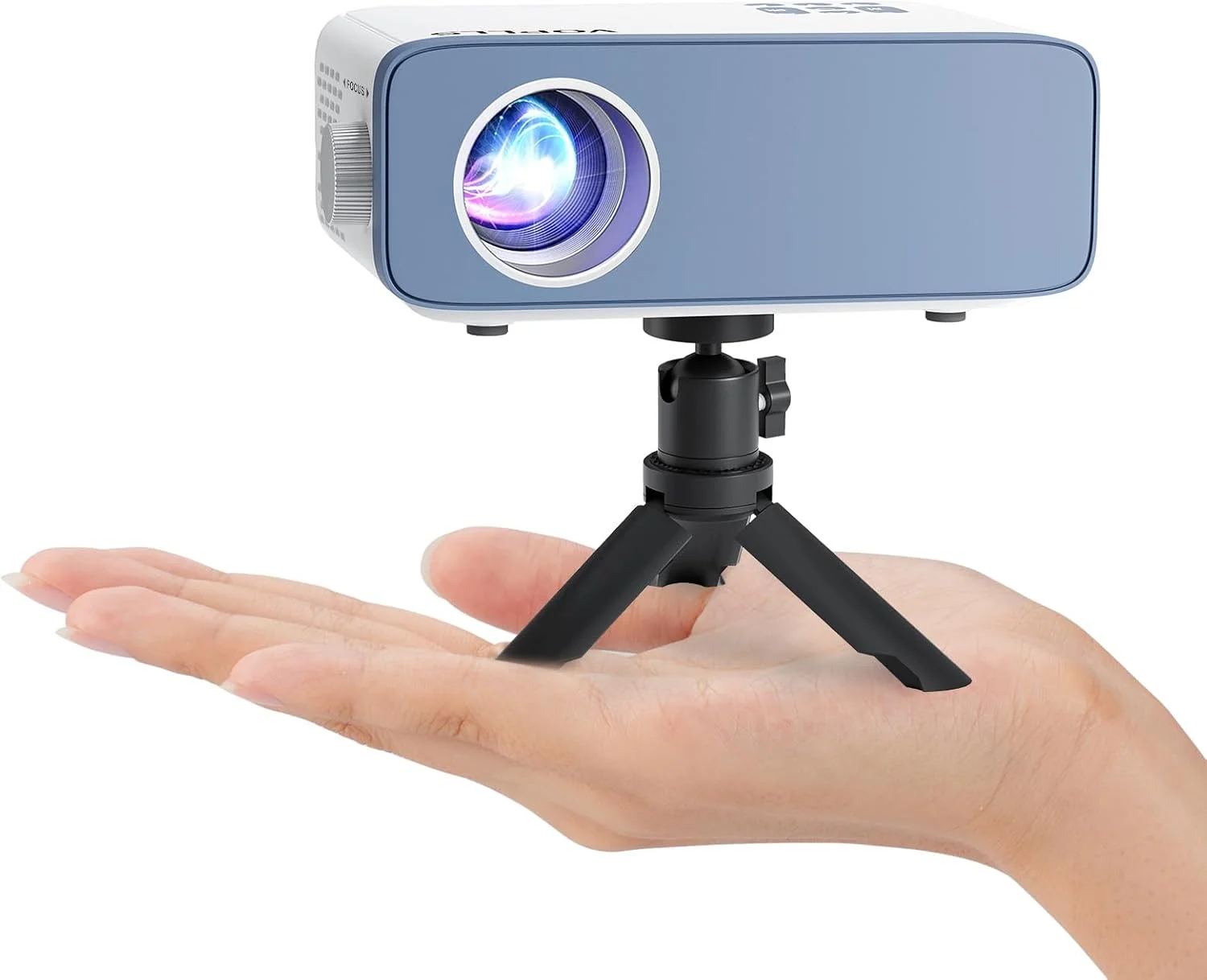 پروژکتور مینی VOPLLS 17000L، پشتیبانی از Full HD 1080P، پروژکتور ویدئویی قابل حمل با زوم 50٪، پروژکتور سینمای خانگی برای تلفن همراه، تبلت، لپ تاپ، تی وی باکس، کامپیوتر