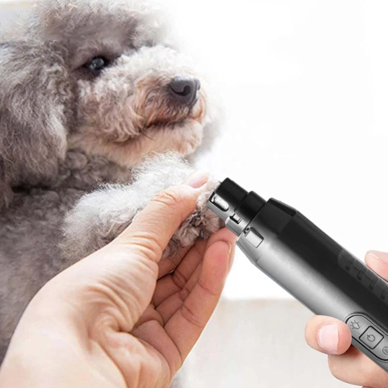 سوهان برقی ناخن سگ | سوهان ناخن توله سگ - ابزار مراقبت و اصلاح ناخن برقی بی صدا 5 سرعته با قابلیت شارژ USB برای ناخن پنجه سگ، بچه گربه، توله سگ و حیوانات خانگی