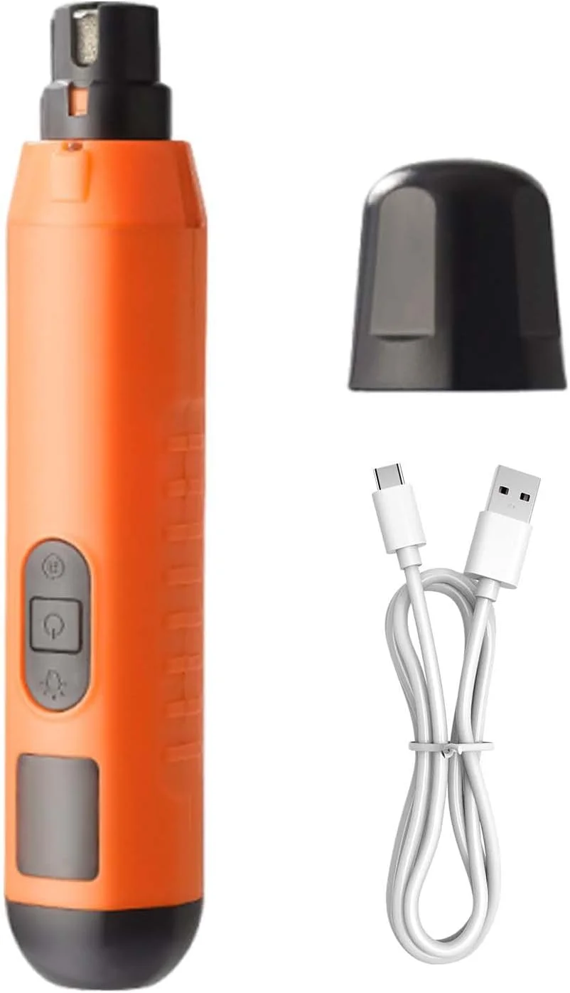 سوهان ناخن برقی سگ - سوهان ناخن توله سگ | ابزار مراقبت و اصلاح ناخن قابل شارژ USB با 5 سرعت بی صدا برای ناخن پنجه سگ، بچه گربه، توله سگ و حیوانات خانگی