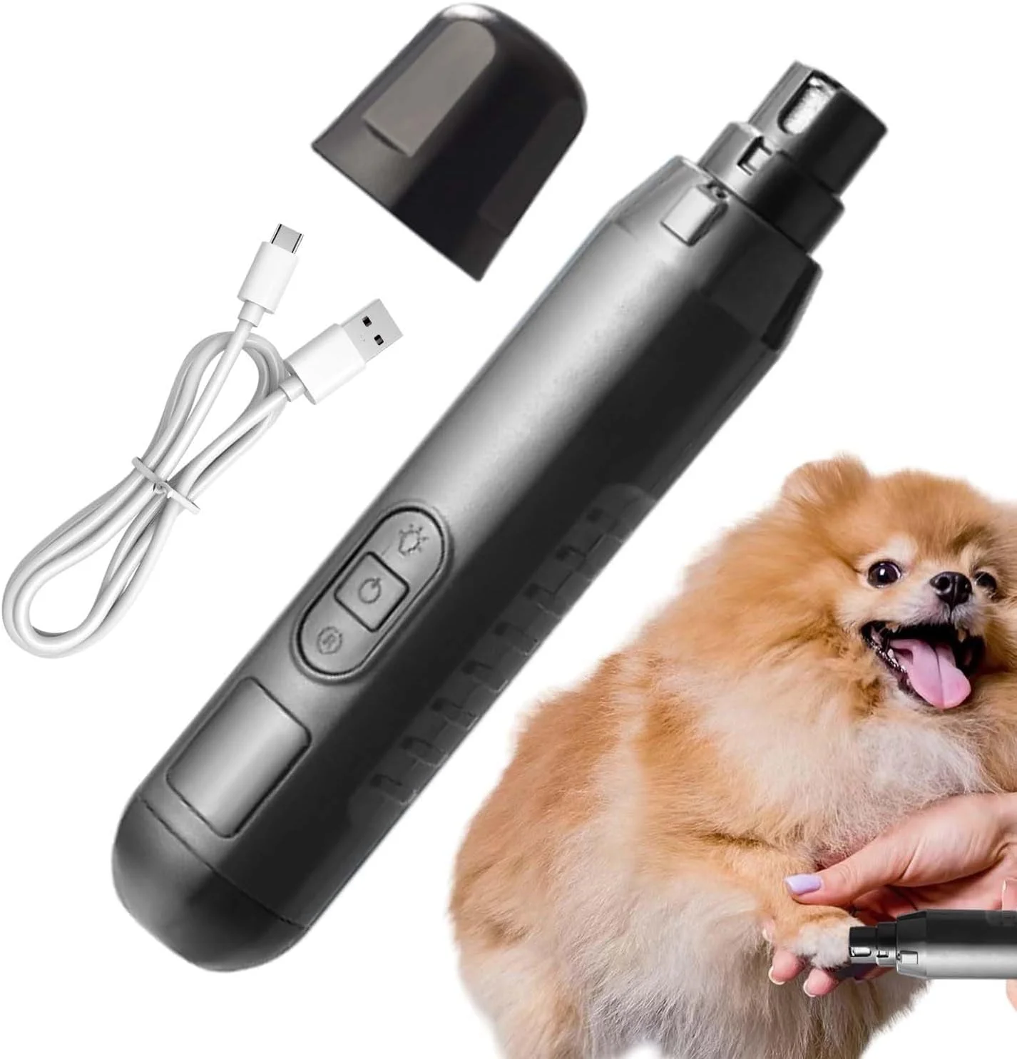 سوهان ناخن سگ، ناخن گیر گربه، ابزار برقی سوهان 5 سرعته و بی صدا با قابلیت شارژ USB برای مراقبت از ناخن پنجه حیوانات خانگی سگ گربه بچه گربه