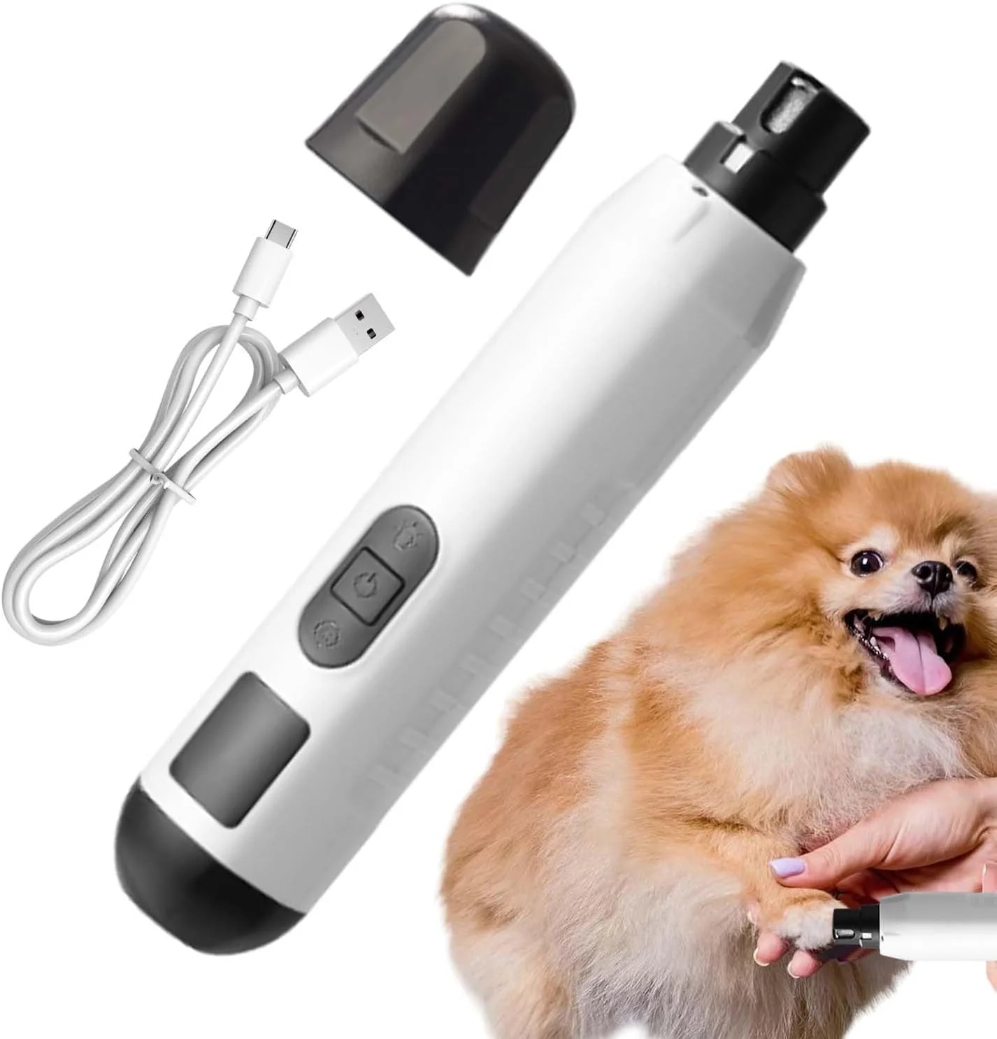 سوهان برقی ناخن سگ | ناخن گیر گربه - ابزار برقی USB قابل شارژ با 5 سرعت برای مراقبت از ناخن پنجه حیوانات خانگی