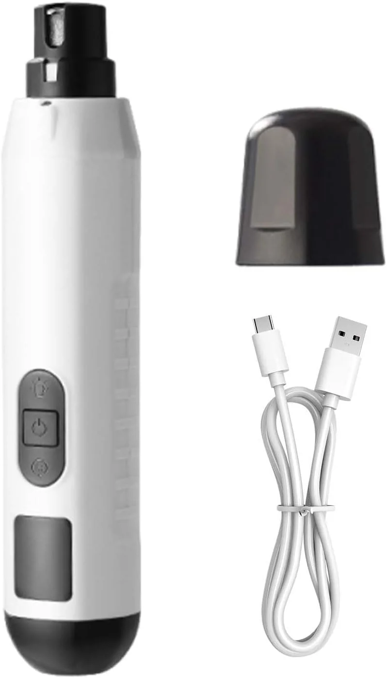 سوهان ناخن سگ بی صدا، ناخن گیر توله سگ | ابزار برقی بی صدا 5 سرعته USB قابل شارژ برای مراقبت از ناخن پنجه سگ گربه توله سگ حیوان خانگی