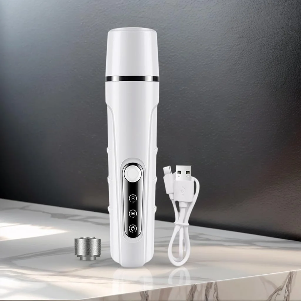 سوهان برقی ناخن حیوانات خانگی برای سگ ها | دارای چراغ LED | شارژ USB | به همراه سری تعویضی - مناسب برای منزل، حمام، پناهگاه، کمپینگ، بچه گربه، توله سگ و سایر حیوانات