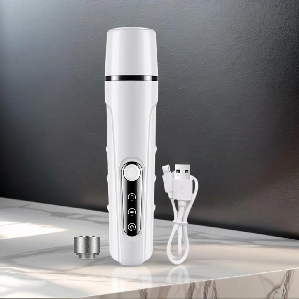 سوهان برقی ناخن حیوانات خانگی، کم صدا و دارای چراغ، سوهان ناخن برقی سگ قابل شارژ با USB به همراه سری تعویضی - مناسب برای حمام خانگی، پناهگاه، کمپینگ، بچه گربه، توله سگ و سایر حیوانات