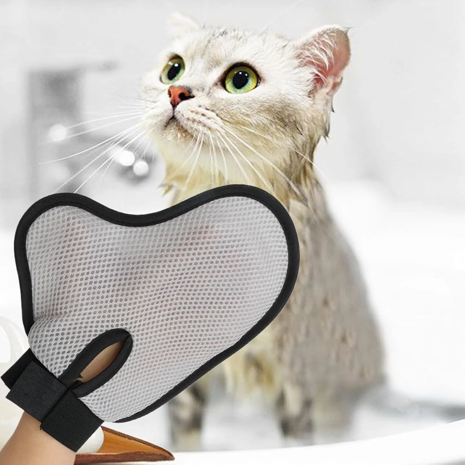 دستکش شستشوی سگ | ابزار شستشوی گربه بدون نیاز به آبکشی | دستکش نظافت گربه، برای سفر، خانه، دوش، ماساژ و تمیز کردن