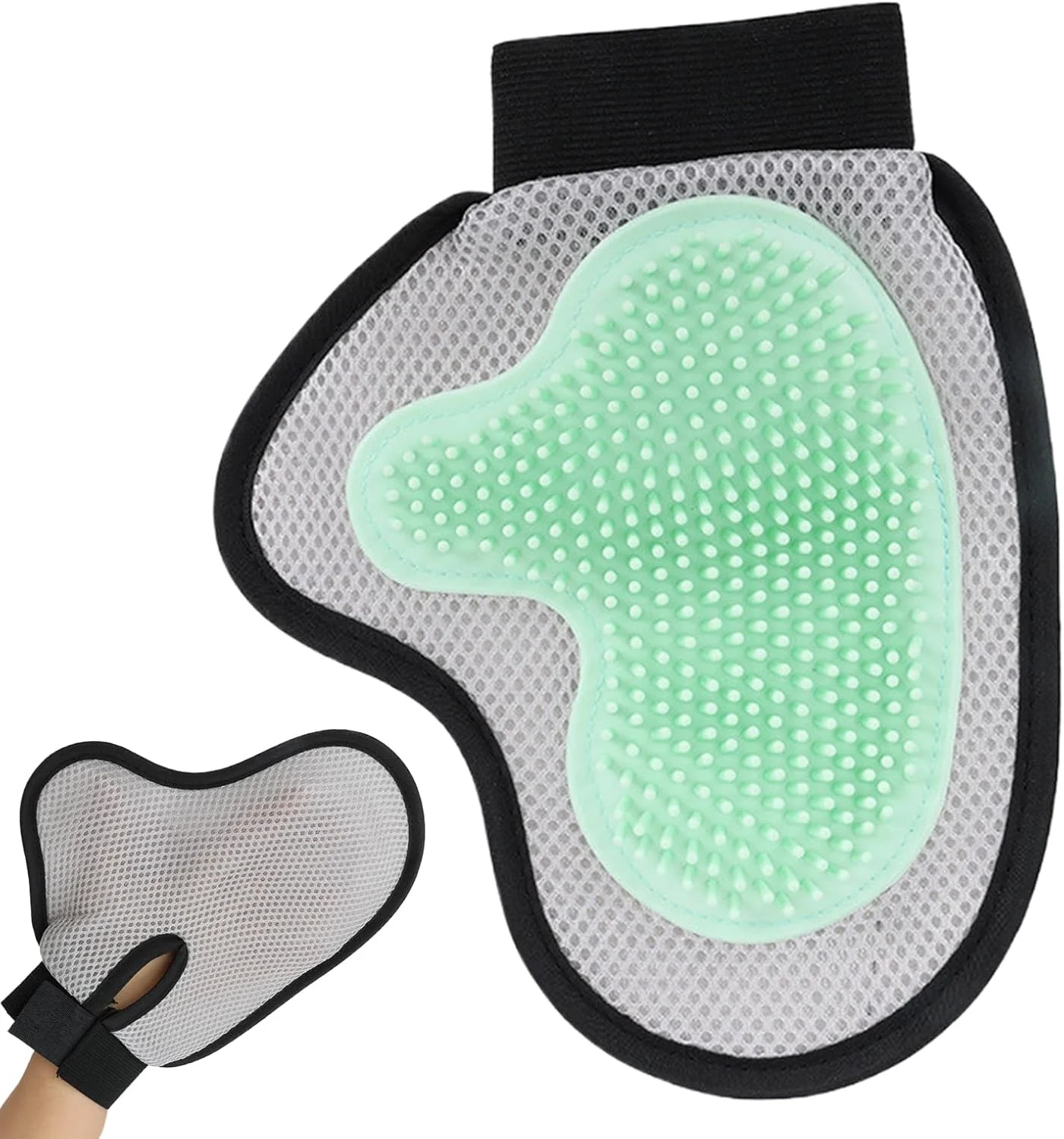 دستکش سگ برای حمام - ابزار شستشوی گربه بدون نیاز به آبکشی و قابل شستشو | دستکش شستشوی گربه | برای مسافرت، خانه، دوش، ماساژ و اسکراب