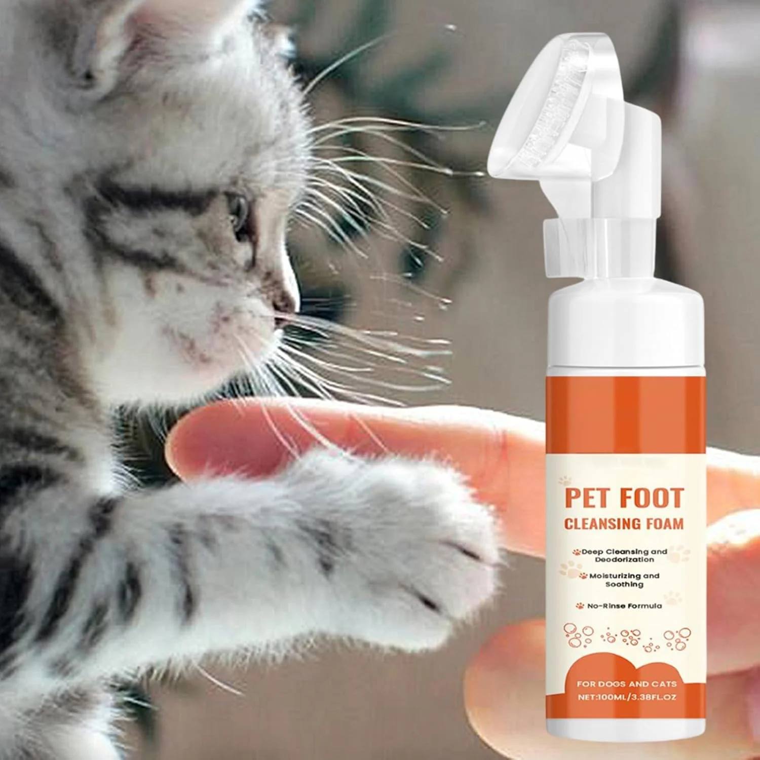 تمیز کننده پای سگ، تمیز کننده پنجه گربه، 100 میلی لیتر با شامپو تمیز کننده برس نرم برای حمام کردن، شستشو، مراقبت از پوست توله سگ و بچه گربه نژاد بزرگ متوسط، مناسب برای مسافرت و اسپا تمیز کننده پای سگ، تمیز کننده پنجه گربه، 100 میلی لیتر با شامپو تمیز کننده برس نرم برای حمام کردن، شستشو، مراقبت از پوست توله سگ و بچه گربه نژاد بزرگ متوسط، مناسب برای مسافرت و اسپا