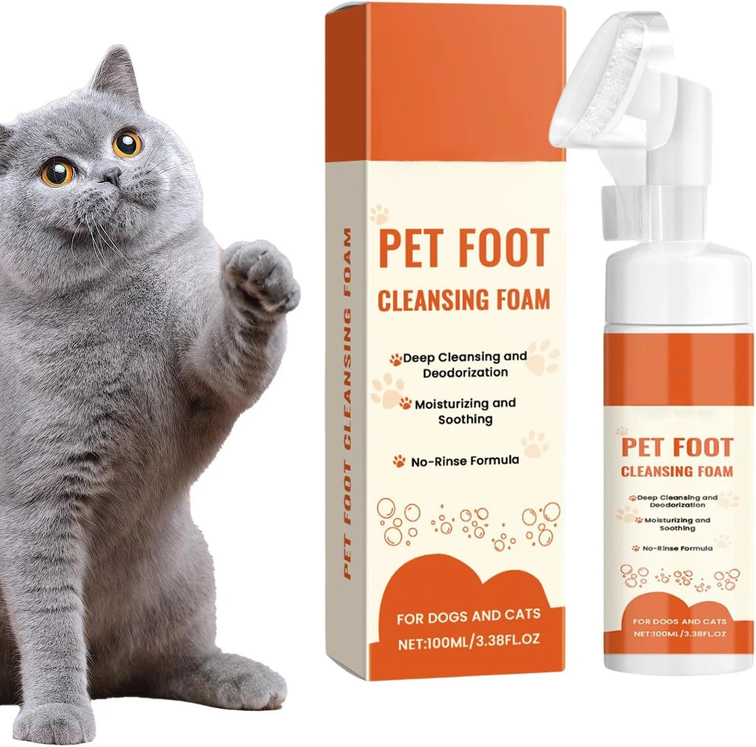 تمیز کننده پای سگ | تمیز کننده پنجه توله سگ، فوم تمیز کننده 100 میلی لیتری با برس نرم برای شستشو، نظافت، مراقبت از پوست، حمام کردن توله سگ در خانه، مسافرت و اسپا تمیز کننده پای سگ | تمیز کننده پنجه توله سگ، فوم تمیز کننده 100 میلی لیتری با برس نرم برای شستشو، نظافت، مراقبت از پوست، حمام کردن توله سگ در خانه، مسافرت و اسپا