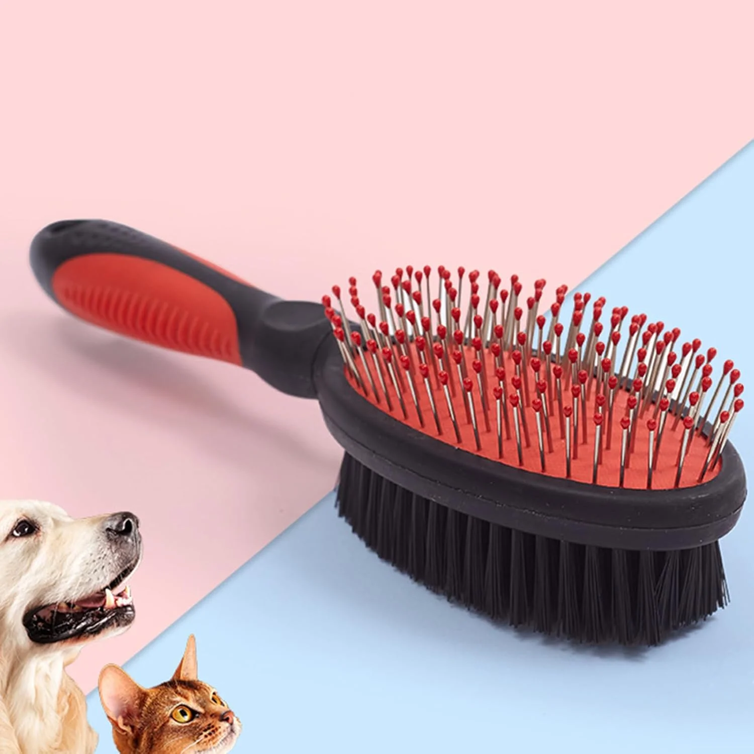 برس سگ برای ریزش مو، برس موی حیوانات خانگی دو طرفه | شانه ماساژ حیوانات خانگی برای توله سگ های کوچک، بچه گربه ها، حیوانات متوسط، حمام و اسپا برس سگ برای ریزش مو، برس موی حیوانات خانگی دو طرفه | شانه ماساژ حیوانات خانگی برای توله سگ های کوچک، بچه گربه ها، حیوانات متوسط، حمام و اسپا