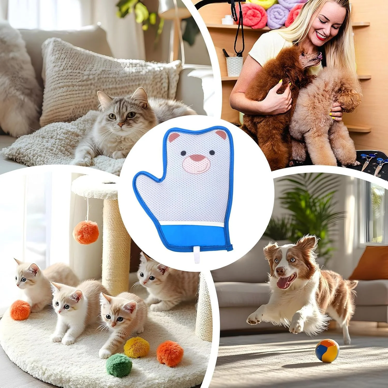 دستکش های پاک کننده موی حیوانات خانگی - دستکش های الکترواستاتیک طرح کارتونی برای پاک کردن موی حیوانات خانگی | برس ضد الکتریسیته ساکن ابزار تمیز کننده قابل استفاده مجدد برای از بین بردن مو از مبل، فرش، قالیچه، تخت خواب، کف، فضای داخلی دستکش های پاک کننده موی حیوانات خانگی - دستکش های الکترواستاتیک طرح کارتونی برای پاک کردن موی حیوانات خانگی | برس ضد الکتریسیته ساکن ابزار تمیز کننده قابل استفاده مجدد برای از بین بردن مو از مبل، فرش، قالیچه، تخت خواب، کف، فضای داخلی