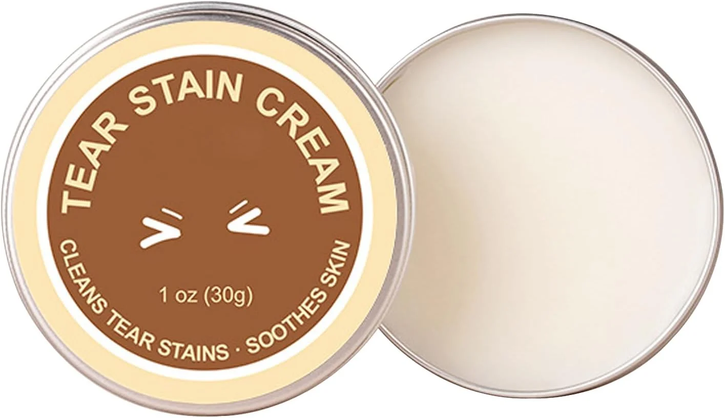 کرم پاک کننده لکه اشک سگ | دستمال مرطوب چشم سگ 30 گرمی | کرم پاک کننده چشم برای سگ و گربه، پاک کننده چشم حیوانات خانگی، به آرامی تمیز می کند، درخشش را به چشم ها باز می گرداند کرم پاک کننده لکه اشک سگ | دستمال مرطوب چشم سگ 30 گرمی | کرم پاک کننده چشم برای سگ و گربه، پاک کننده چشم حیوانات خانگی، به آرامی تمیز می کند، درخشش را به چشم ها باز می گرداند