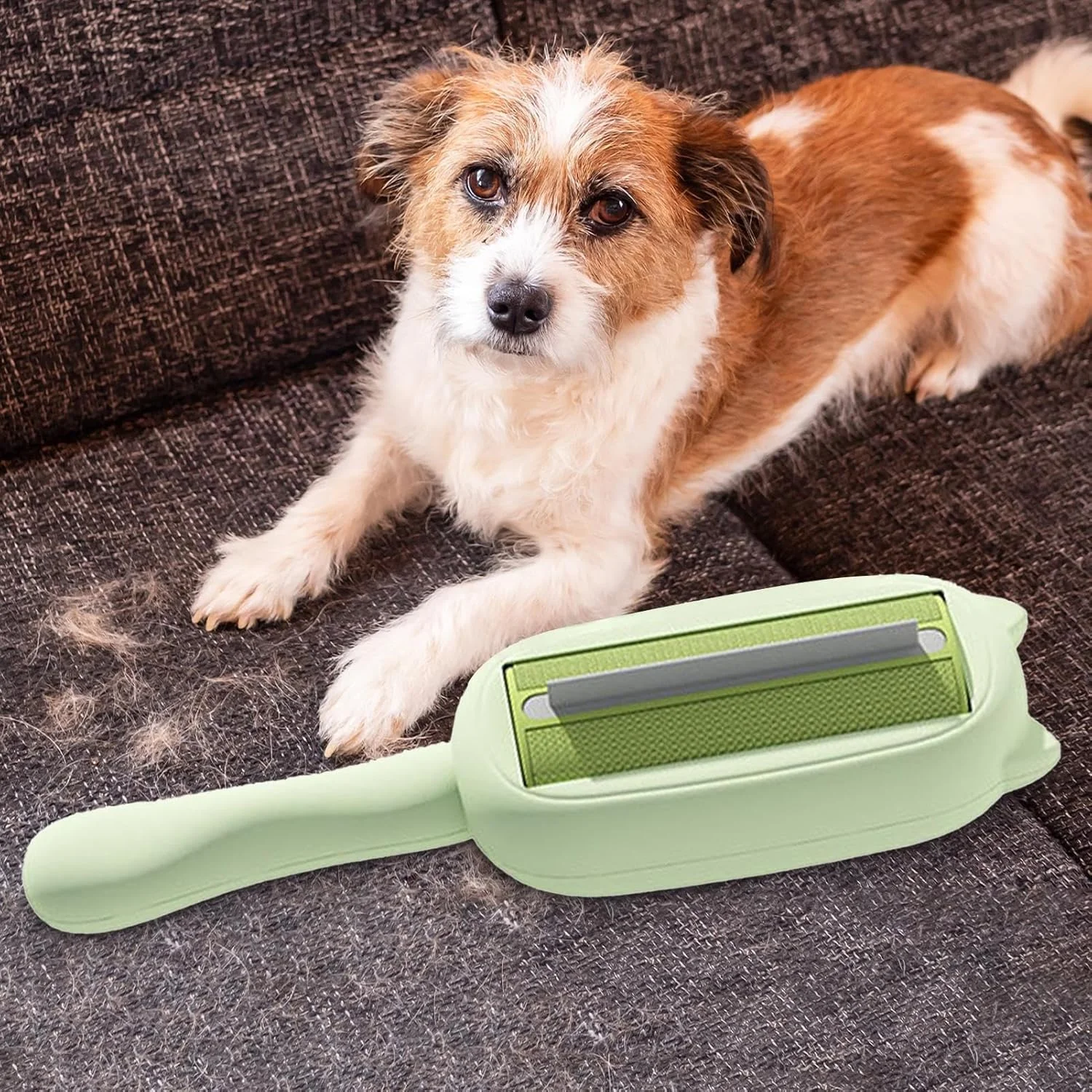 برس مو جمع کن حیوانات خانگی، ابزار نظافت و ریزش موی گربه | شانه ارگونومیک برای نظافت حیوانات برای لباس، مبل، اتاق خواب، تخت و لوازم تمیز کننده آپارتمان