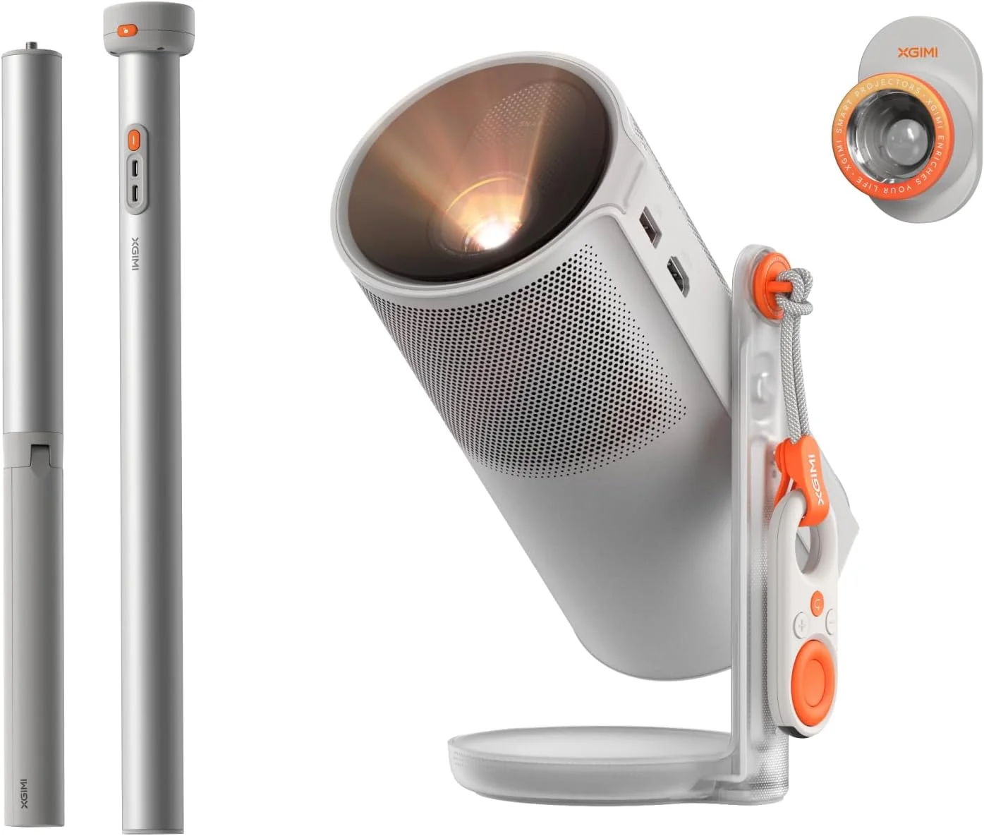پروژکتور قابل حمل جدید XGIMI MoGo 4 2025 به همراه پایه PowerBase، 5 ساعت پخش، Google TV با نتفلیکس دارای مجوز، پایه قابل تنظیم 360 درجه، 450 لومن ISO، 2 بلندگوی 6 واتی Harman Kardon پروژکتور قابل حمل جدید XGIMI MoGo 4 2025 به همراه پایه PowerBase، 5 ساعت پخش، Google TV با نتفلیکس دارای مجوز، پایه قابل تنظیم 360 درجه، 450 لومن ISO، 2 بلندگوی 6 واتی Harman Kardon