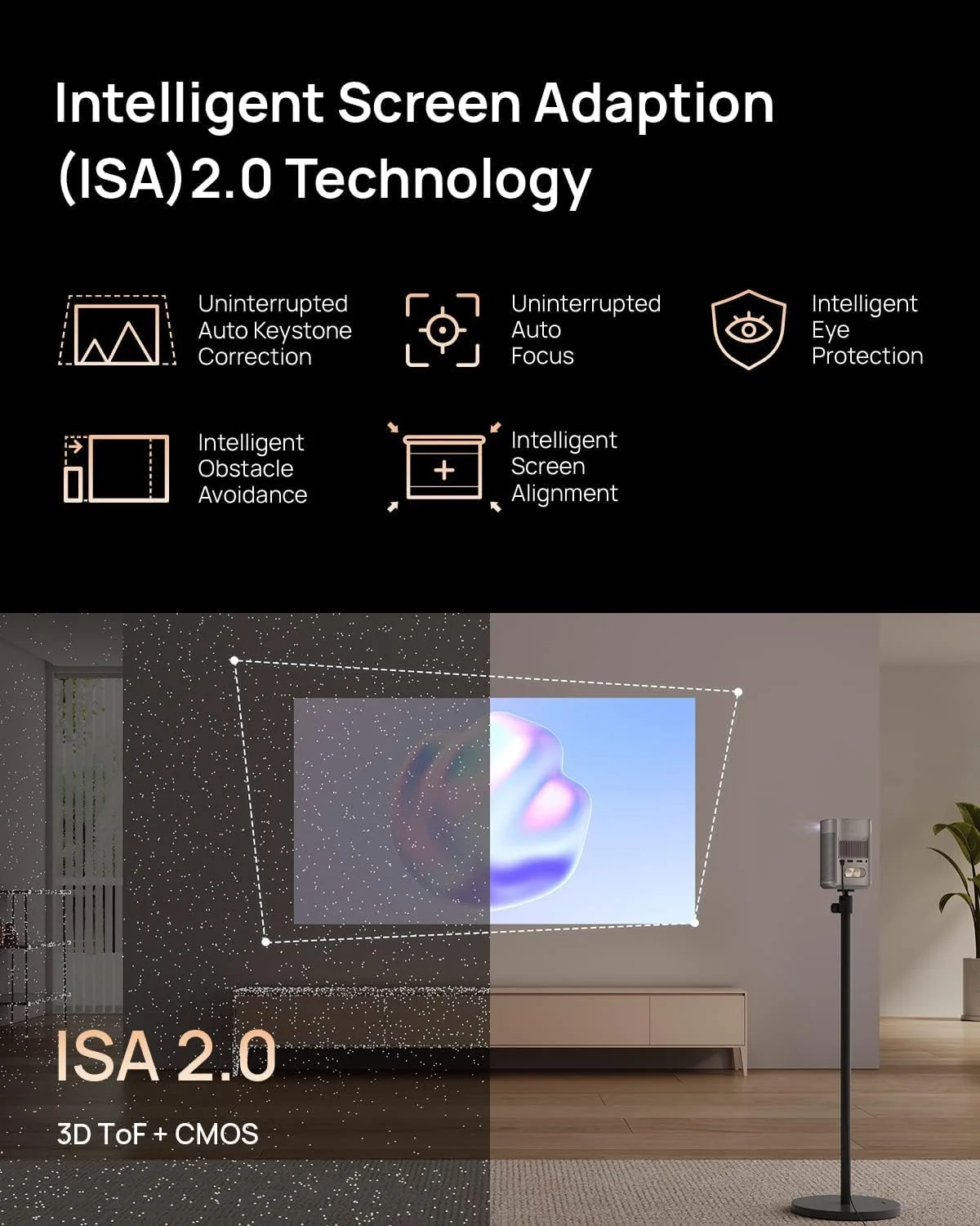 پروژکتور قابل حمل XGIMI MoGo 2 Pro 1080P، 400 لومن ISO، اندروید تی وی 11.0، بلندگوهای 2X8W، پشتیبانی از 4K، فوکوس خودکار، اجتناب از موانع و تطبیق صفحه نمایش پروژکتور قابل حمل XGIMI MoGo 2 Pro 1080P، 400 لومن ISO، اندروید تی وی 11.0، بلندگوهای 2X8W، پشتیبانی از 4K، فوکوس خودکار، اجتناب از موانع و تطبیق صفحه نمایش