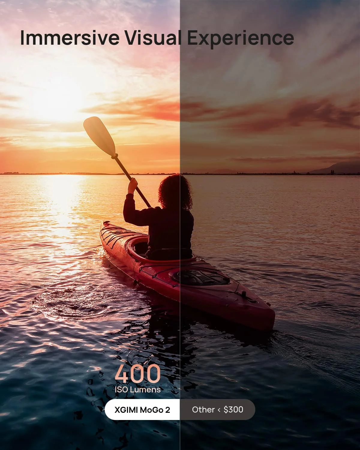 پروژکتور مینی قابل حمل XGIMI MoGo 2 با WiFi و بلوتوث، 400 انسی لومن، Android TV 11.0، بلندگوهای 2x8W، فوکوس خودکار، جلوگیری از برخورد با اشیاء، تطبیق صفحه نمایش پروژکتور مینی قابل حمل XGIMI MoGo 2 با WiFi و بلوتوث، 400 انسی لومن، Android TV 11.0، بلندگوهای 2x8W، فوکوس خودکار، جلوگیری از برخورد با اشیاء، تطبیق صفحه نمایش