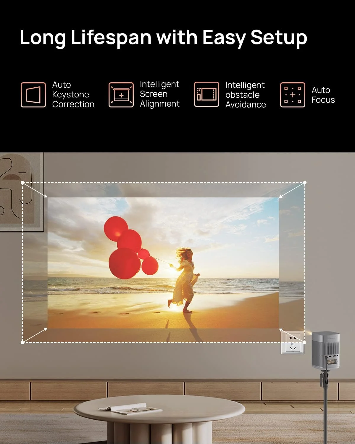 پروژکتور مینی قابل حمل XGIMI MoGo 2 با WiFi و بلوتوث، 400 انسی لومن، Android TV 11.0، بلندگوهای 2x8W، فوکوس خودکار، جلوگیری از برخورد با اشیاء، تطبیق صفحه نمایش پروژکتور مینی قابل حمل XGIMI MoGo 2 با WiFi و بلوتوث، 400 انسی لومن، Android TV 11.0، بلندگوهای 2x8W، فوکوس خودکار، جلوگیری از برخورد با اشیاء، تطبیق صفحه نمایش