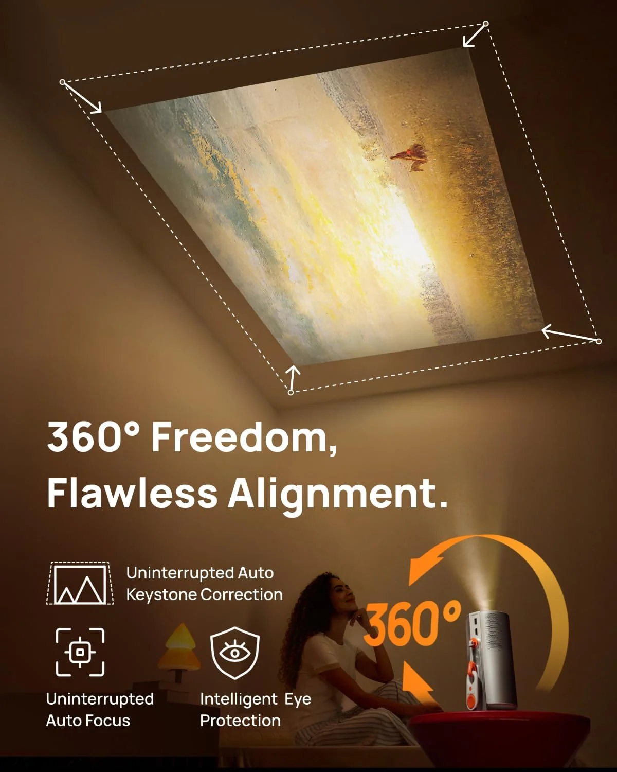 پروژکتور قابل حمل XGIMI MoGo 4، GTV با نتفلیکس دارای مجوز، پایه قابل تنظیم 360 درجه، 2.5 ساعت پخش، 12W Harman Kardon، پروژکتور فضای باز، بلوتوث، شامل فیلتر خلاقانه مغناطیسی پروژکتور قابل حمل XGIMI MoGo 4، GTV با نتفلیکس دارای مجوز، پایه قابل تنظیم 360 درجه، 2.5 ساعت پخش، 12W Harman Kardon، پروژکتور فضای باز، بلوتوث، شامل فیلتر خلاقانه مغناطیسی