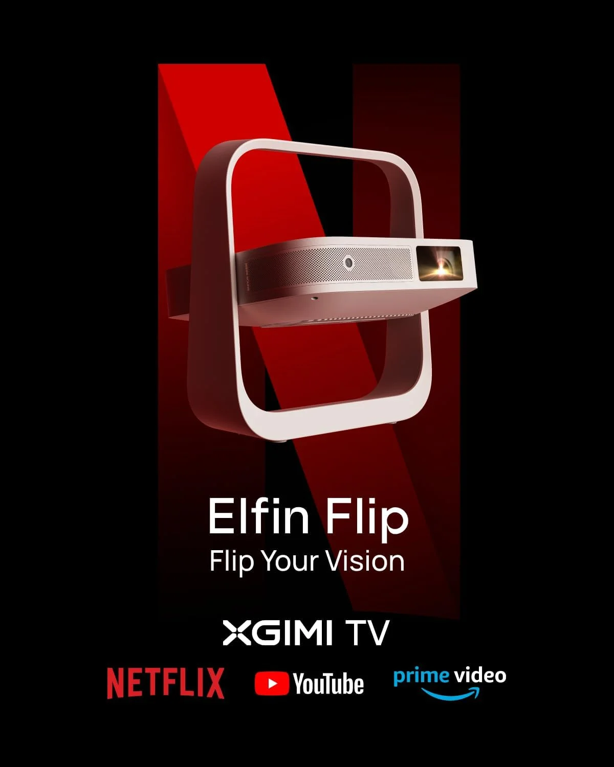 پروژکتور قابل حمل XGIMI Elfin Flip، 1080P، پروژکتور DLP، نتفلیکس دارای مجوز، پایه قابل تنظیم یکپارچه، 400 لومن ISO، تنظیم صفحه نمایش، 2 بلندگوی 3 واتی یکپارچه پروژکتور قابل حمل XGIMI Elfin Flip، 1080P، پروژکتور DLP، نتفلیکس دارای مجوز، پایه قابل تنظیم یکپارچه، 400 لومن ISO، تنظیم صفحه نمایش، 2 بلندگوی 3 واتی یکپارچه