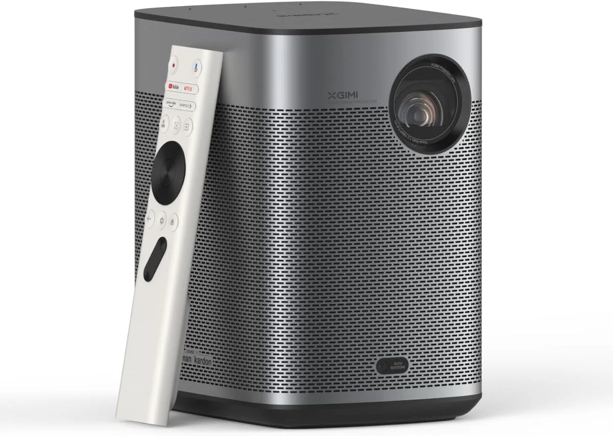 پروژکتور قابل حمل XGIMI Halo+ GTV 1080P، گوگل تی وی با نتفلیکس لایسنس شده، 700 لومن ISO، هارمن کاردون 2 x 5W، فوکوس خودکار، ISA، وای فای، صفحه نمایش 200 اینچی، باتری داخلی با 2.5 ساعت پخش پروژکتور قابل حمل XGIMI Halo+ GTV 1080P، گوگل تی وی با نتفلیکس لایسنس شده، 700 لومن ISO، هارمن کاردون 2 x 5W، فوکوس خودکار، ISA، وای فای، صفحه نمایش 200 اینچی، باتری داخلی با 2.5 ساعت پخش