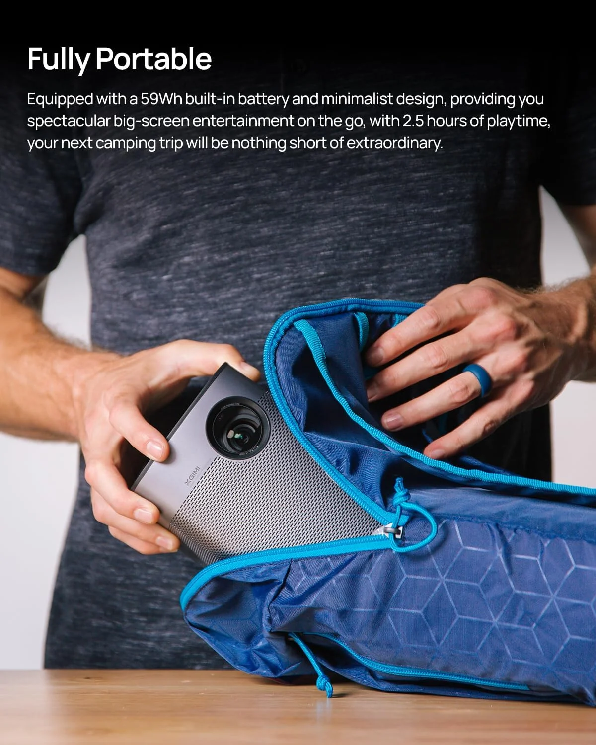 پروژکتور قابل حمل XGIMI Halo+ GTV 1080P، گوگل تی وی با نتفلیکس لایسنس شده، 700 لومن ISO، هارمن کاردون 2 x 5W، فوکوس خودکار، ISA، وای فای، صفحه نمایش 200 اینچی، باتری داخلی با 2.5 ساعت پخش پروژکتور قابل حمل XGIMI Halo+ GTV 1080P، گوگل تی وی با نتفلیکس لایسنس شده، 700 لومن ISO، هارمن کاردون 2 x 5W، فوکوس خودکار، ISA، وای فای، صفحه نمایش 200 اینچی، باتری داخلی با 2.5 ساعت پخش