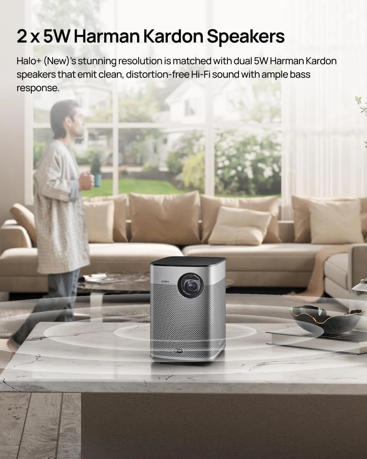 پروژکتور قابل حمل XGIMI Halo+ GTV 1080P، گوگل تی وی با نتفلیکس لایسنس شده، 700 لومن ISO، هارمن کاردون 2 x 5W، فوکوس خودکار، ISA، وای فای، صفحه نمایش 200 اینچی، باتری داخلی با 2.5 ساعت پخش پروژکتور قابل حمل XGIMI Halo+ GTV 1080P، گوگل تی وی با نتفلیکس لایسنس شده، 700 لومن ISO، هارمن کاردون 2 x 5W، فوکوس خودکار، ISA، وای فای، صفحه نمایش 200 اینچی، باتری داخلی با 2.5 ساعت پخش