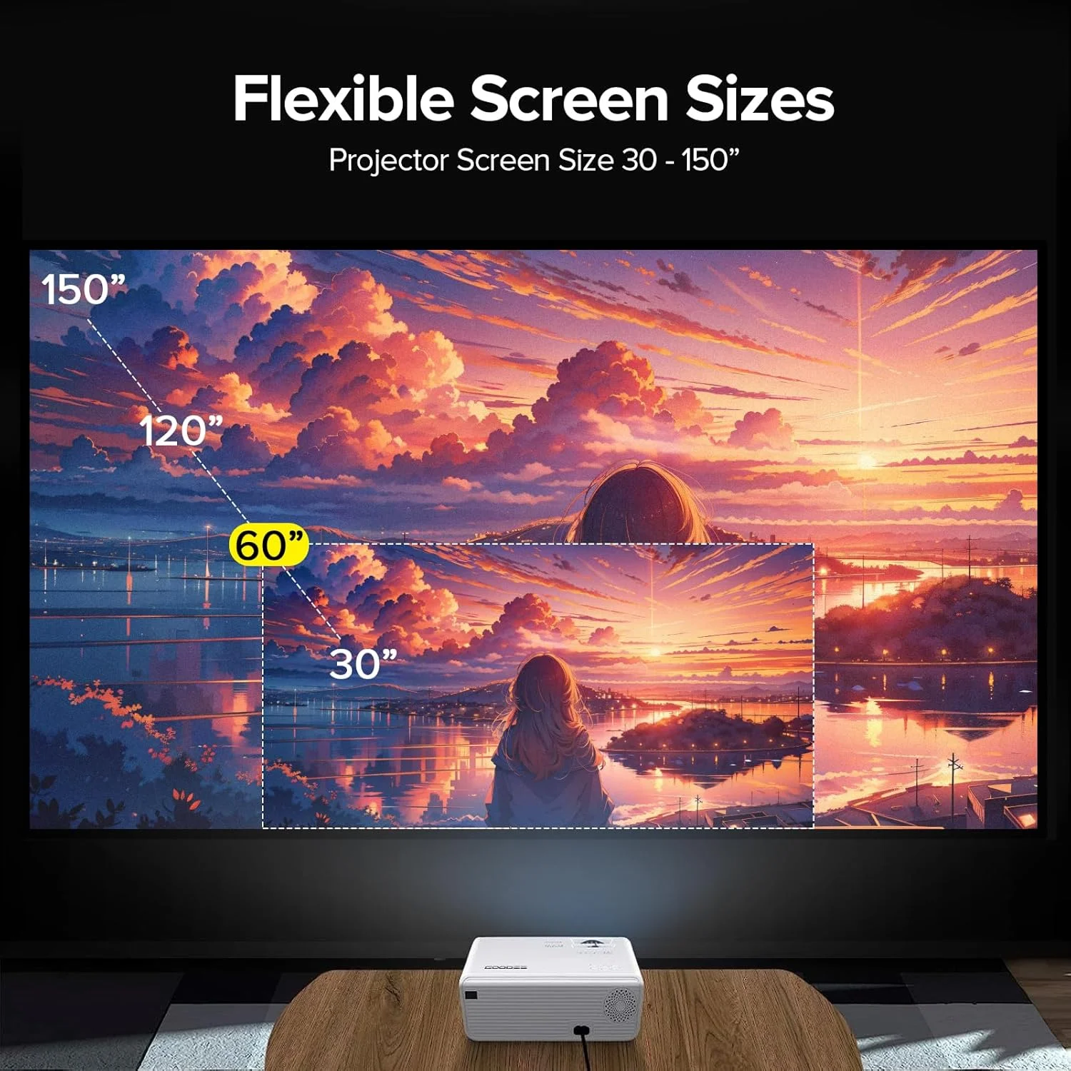 پروژکتور مینی استاندارد Wownect W80، 3300 لومن، پشتیبانی از 1080P Full HD، نمایشگر 150 اینچی، پروژکتور ویدیویی خانگی و فضای باز، پشتیبانی از اندروید تی وی باکس/استیک برای نتفلیکس و یوتیوب پروژکتور مینی استاندارد Wownect W80، 3300 لومن، پشتیبانی از 1080P Full HD، نمایشگر 150 اینچی، پروژکتور ویدیویی خانگی و فضای باز، پشتیبانی از اندروید تی وی باکس/استیک برای نتفلیکس و یوتیوب