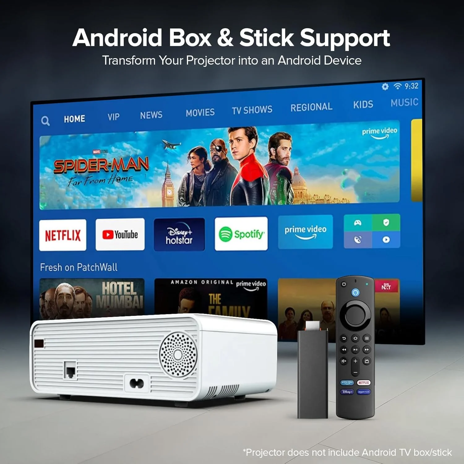 پروژکتور مینی استاندارد Wownect W80، 3300 لومن، پشتیبانی از 1080P Full HD، نمایشگر 150 اینچی، پروژکتور ویدیویی خانگی و فضای باز، پشتیبانی از اندروید تی وی باکس/استیک برای نتفلیکس و یوتیوب پروژکتور مینی استاندارد Wownect W80، 3300 لومن، پشتیبانی از 1080P Full HD، نمایشگر 150 اینچی، پروژکتور ویدیویی خانگی و فضای باز، پشتیبانی از اندروید تی وی باکس/استیک برای نتفلیکس و یوتیوب