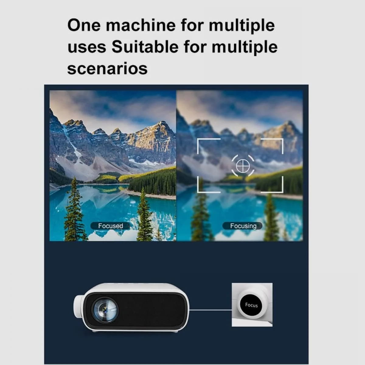 پروژکتور مینی LED وای فای Wownect [100 انسی لومن] پشتیبانی از 1080P [انعکاس صفحه نمایش وای فای] [پشتیبانی از MiraCast/DLAN] پروژکتور ویدئویی قابل حمل سینمای خانگی سازگار با HDMI، AV و USB