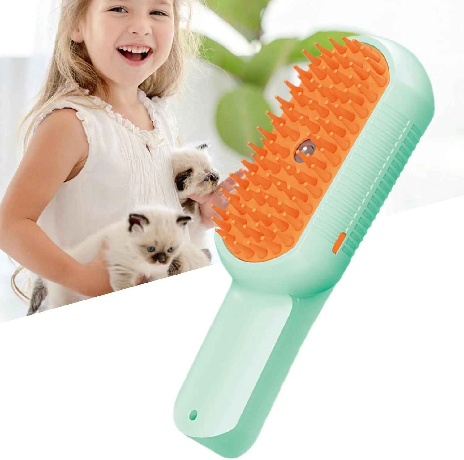 برس بخار حیوانات خانگی - برس ماساژ بخار گربه شارژی Type-C | شانه نظافت حیوانات خانگی برای ماساژ و تمیز کردن توله سگ و بچه گربه کوچک، متوسط و بزرگ