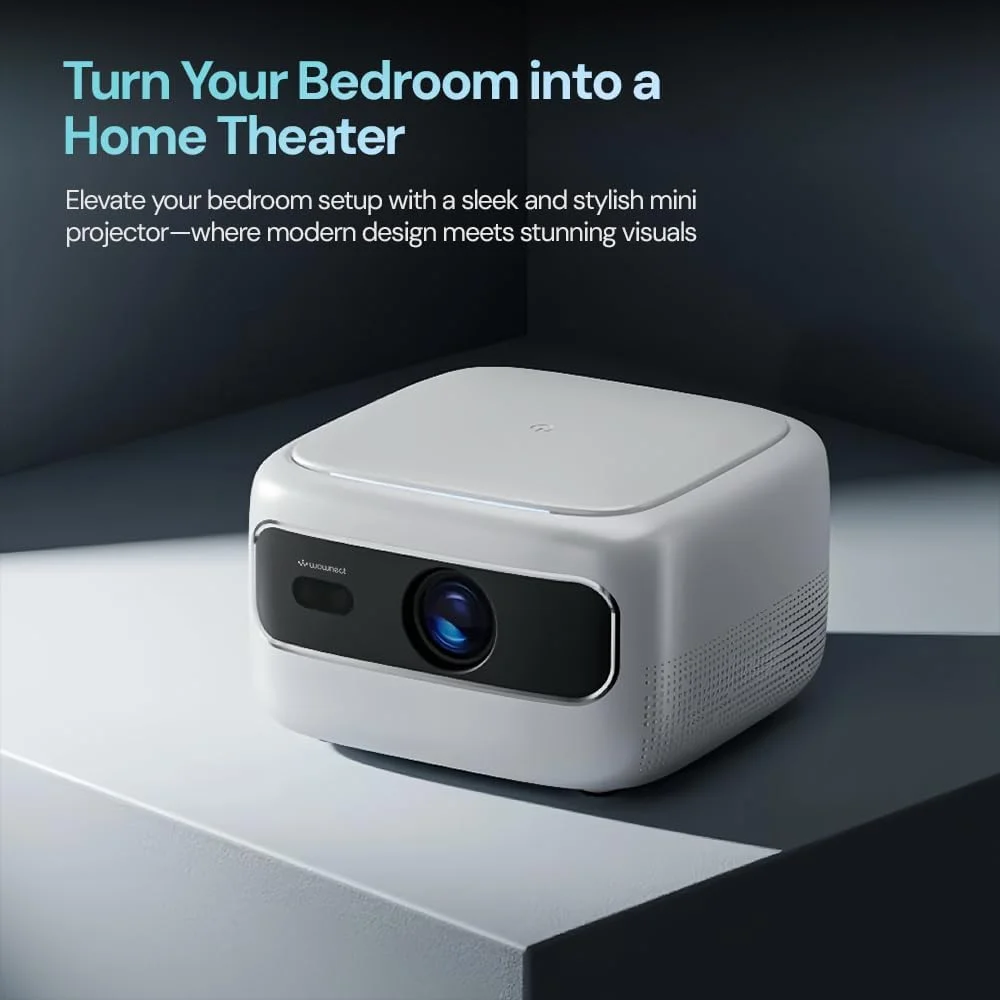 پروژکتور مینی اندروید Wownect با پشتیبانی از Full HD 1080P، پشتیبانی از HDR 2K | وای فای دو بانده 2.4/5G و بلوتوث 5.2، 180 انسی لومن، Screen Mirroring، فوکوس الکتریکی، پروژکتور ویدیویی هوشمند خانگی پروژکتور مینی اندروید Wownect با پشتیبانی از Full HD 1080P، پشتیبانی از HDR 2K | وای فای دو بانده 2.4/5G و بلوتوث 5.2، 180 انسی لومن، Screen Mirroring، فوکوس الکتریکی، پروژکتور ویدیویی هوشمند خانگی