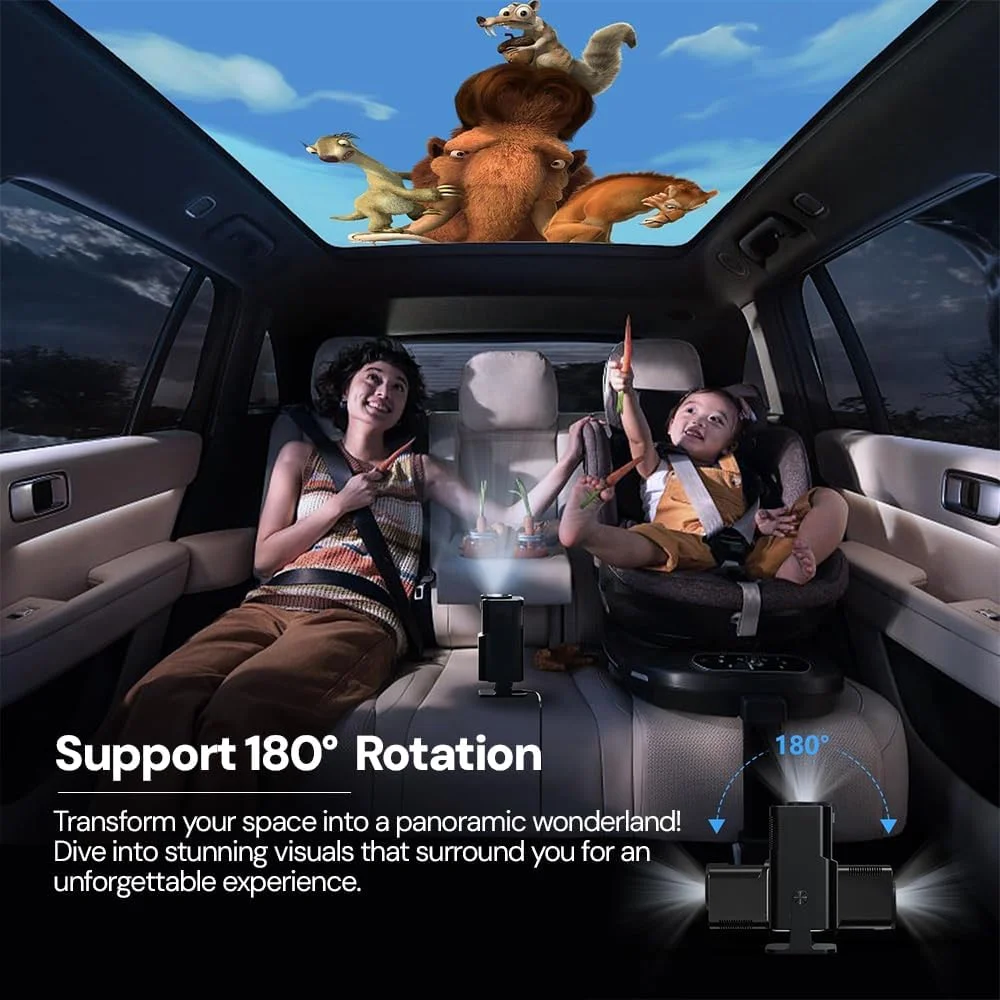 پروژکتور هوشمند مینی Wownect، جدیدترین اندروید 13.0، [فوکوس خودکار و کیستون] 350 لومن ANSI، رزولوشن اصلی 1080P، پشتیبانی از 4K، وای فای دو بانده 2.4/5G، بلوتوث 5.0، پروژکتور ویدیویی سینمای خانگی قابل حمل