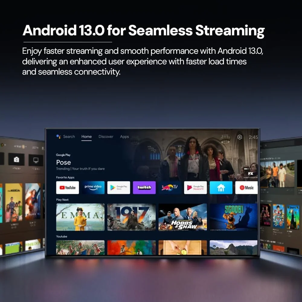 پروژکتور هوشمند مینی Wownect، جدیدترین اندروید 13.0، [فوکوس خودکار و کیستون] 350 لومن ANSI، رزولوشن اصلی 1080P، پشتیبانی از 4K، وای فای دو بانده 2.4/5G، بلوتوث 5.0، پروژکتور ویدیویی سینمای خانگی قابل حمل