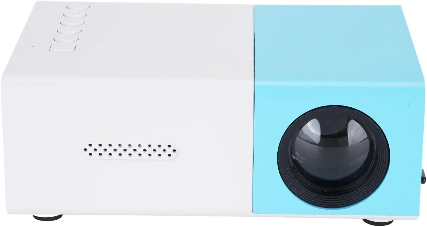 پروژکتور کوچک Wisoqu، پروژکتور قابل حمل 1080P Full HD با تصحیح خودکار کیستون، روشنایی 100ANSI 6000lm، کنتراست 10000:1، بلندگوی داخلی، برای تلفن، لپ تاپ، تی وی استیک