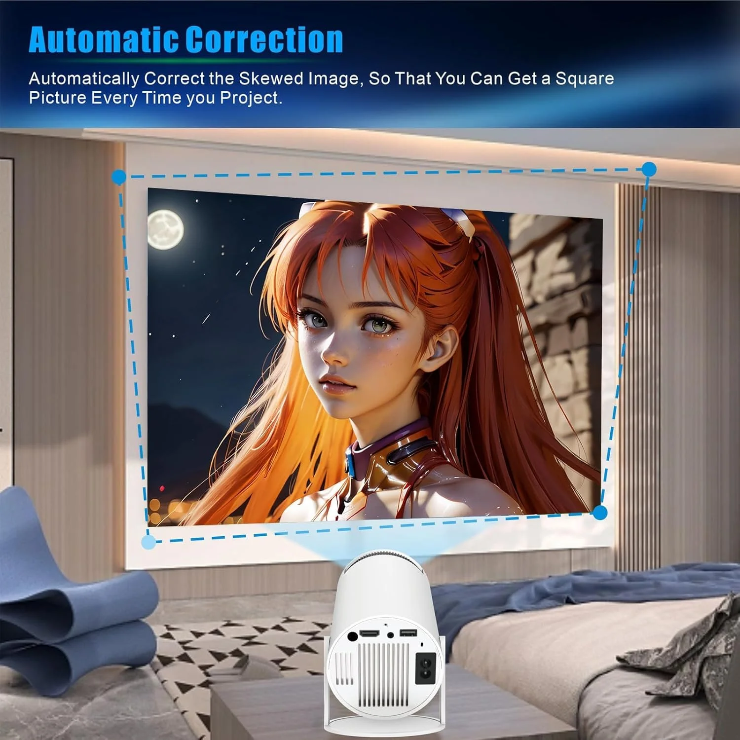 پروژکتور مینی WOOPKER با WiFi و بلوتوث، پروژکتور فیلم قابل حمل در فضای باز با پشتیبانی از 1080P، پروژکتور خانگی با تصحیح خودکار کیستون (HY300PRO) پروژکتور مینی WOOPKER با WiFi و بلوتوث، پروژکتور فیلم قابل حمل در فضای باز با پشتیبانی از 1080P، پروژکتور خانگی با تصحیح خودکار کیستون (HY300PRO)