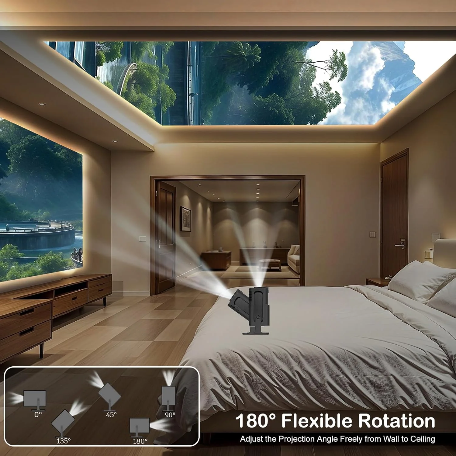 پروژکتور مینی WOOPKER با Wifi و بلوتوث، پروژکتور هوشمند قابل حمل 1080P با پشتیبانی از 4K، 300 انسی لومن، پروژکتور فیلم صفحه نمایش 200 اینچی با قابلیت تصحیح خودکار زاویه، سازگار با لپ تاپ، کامپیوتر، تلفن هوشمند پروژکتور مینی WOOPKER با Wifi و بلوتوث، پروژکتور هوشمند قابل حمل 1080P با پشتیبانی از 4K، 300 انسی لومن، پروژکتور فیلم صفحه نمایش 200 اینچی با قابلیت تصحیح خودکار زاویه، سازگار با لپ تاپ، کامپیوتر، تلفن هوشمند