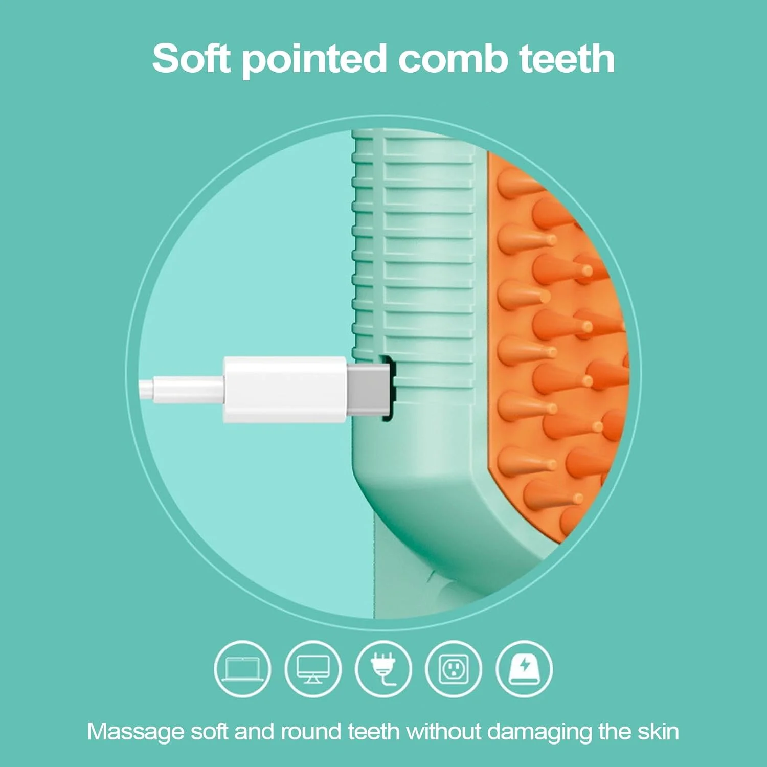 برس بخار حیوانات خانگی - برس تمیز کننده سگی بخاردار با شارژ Type-C | شانه ریزش مو چند منظوره حیوانات خانگی برای ماساژ و تمیز کردن توله سگ و بچه گربه کوچک، متوسط و بزرگ برس بخار حیوانات خانگی - برس تمیز کننده سگی بخاردار با شارژ Type-C | شانه ریزش مو چند منظوره حیوانات خانگی برای ماساژ و تمیز کردن توله سگ و بچه گربه کوچک، متوسط و بزرگ