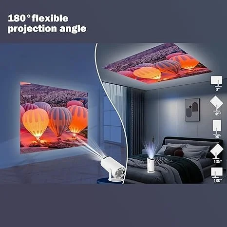 پروژکتور وای فای - پروژکتور بی سیم قابل حمل | پروژکتور سینمای خانگی فشرده با پشتیبانی از کیفیت Full HD 1080p برای لپ تاپ، تلفن هوشمند و تبلت پروژکتور وای فای - پروژکتور بی سیم قابل حمل | پروژکتور سینمای خانگی فشرده با پشتیبانی از کیفیت Full HD 1080p برای لپ تاپ، تلفن هوشمند و تبلت