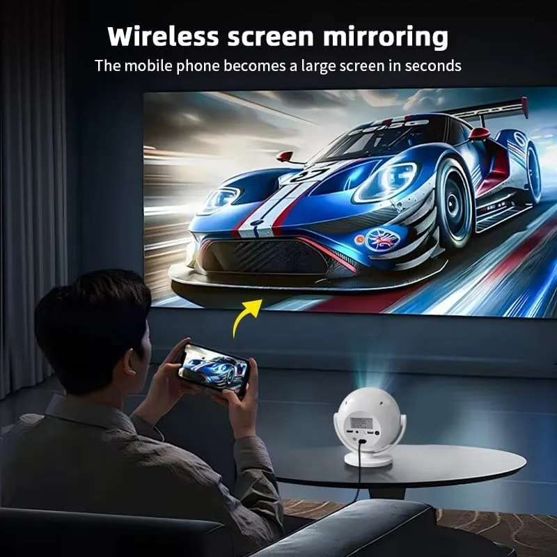 پروژکتور سینمای خانگی 4K WiFi – فوکوس خودکار، نمایشگر اصلی 1080P، وایرلس دو بانده 5G/2.4G، سازگار با HD-MI، پشتیبانی از نتفلیکس، پروژکتور ویدیویی مینی قابل حمل برای فیلم، بازی، فضای باز پروژکتور سینمای خانگی 4K WiFi – فوکوس خودکار، نمایشگر اصلی 1080P، وایرلس دو بانده 5G/2.4G، سازگار با HD-MI، پشتیبانی از نتفلیکس، پروژکتور ویدیویی مینی قابل حمل برای فیلم، بازی، فضای باز