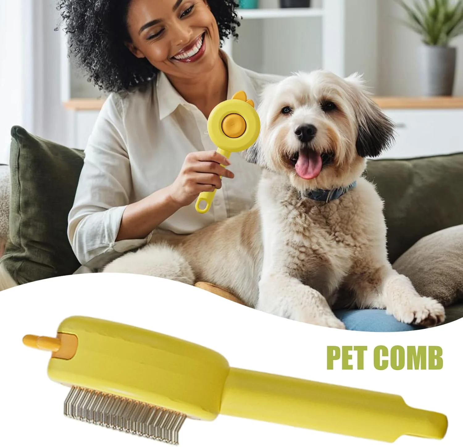 برس مو سگ | ملایم با دکمه رهاسازی | شانه ماساژ توله سگ قابل حمل | برای حمام کردن سگ ها و گربه های مو بلند و کوتاه، نظافت داخلی و خارجی برس مو سگ | ملایم با دکمه رهاسازی | شانه ماساژ توله سگ قابل حمل | برای حمام کردن سگ ها و گربه های مو بلند و کوتاه، نظافت داخلی و خارجی
