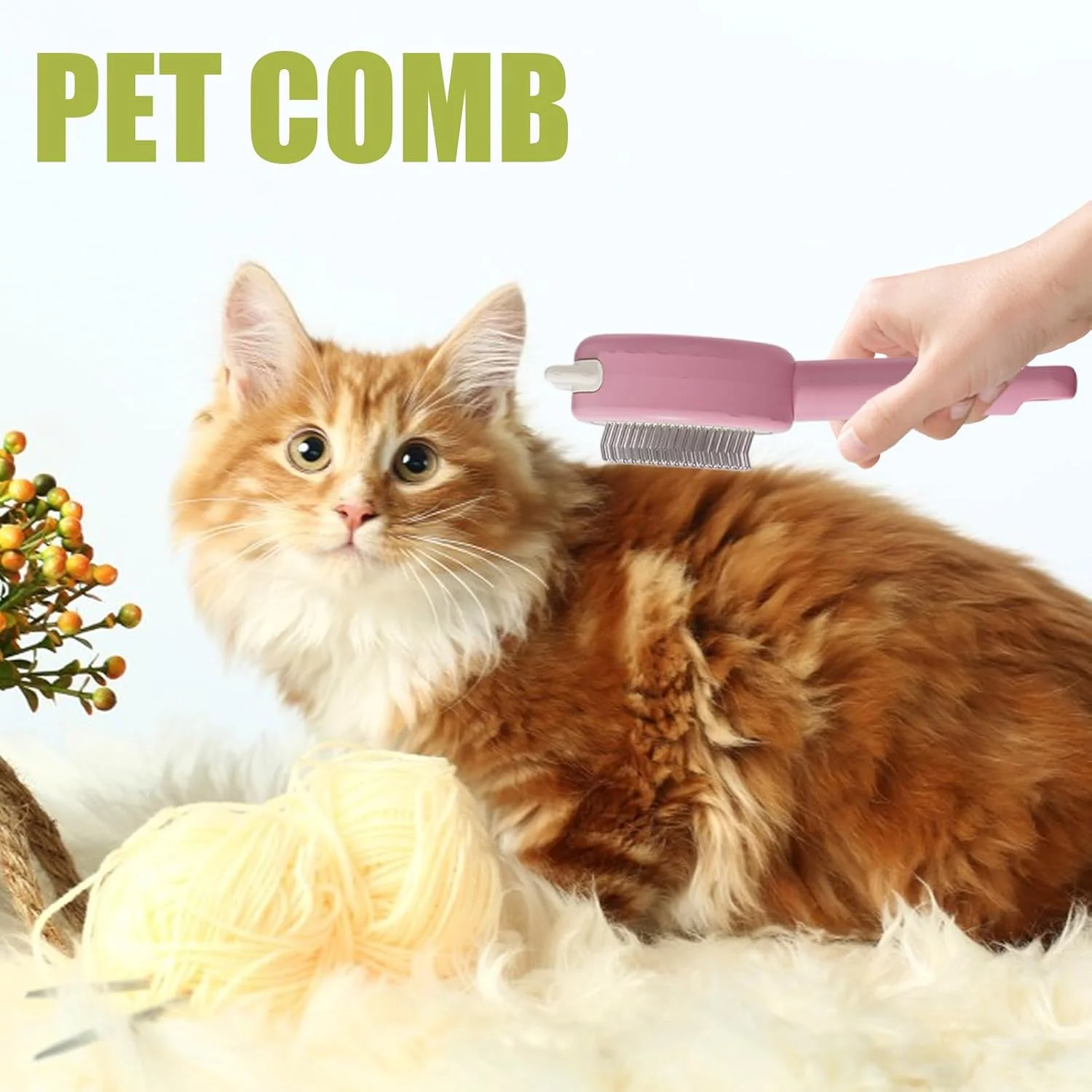 برس سگ، ضد الکتریسیته ساکن با دکمه رهاسازی | شانه ماساژ توله سگ قابل حمل - برای حمام کردن سگ ها و گربه های مو بلند و کوتاه، نظافت داخلی و خارجی برس سگ، ضد الکتریسیته ساکن با دکمه رهاسازی | شانه ماساژ توله سگ قابل حمل - برای حمام کردن سگ ها و گربه های مو بلند و کوتاه، نظافت داخلی و خارجی