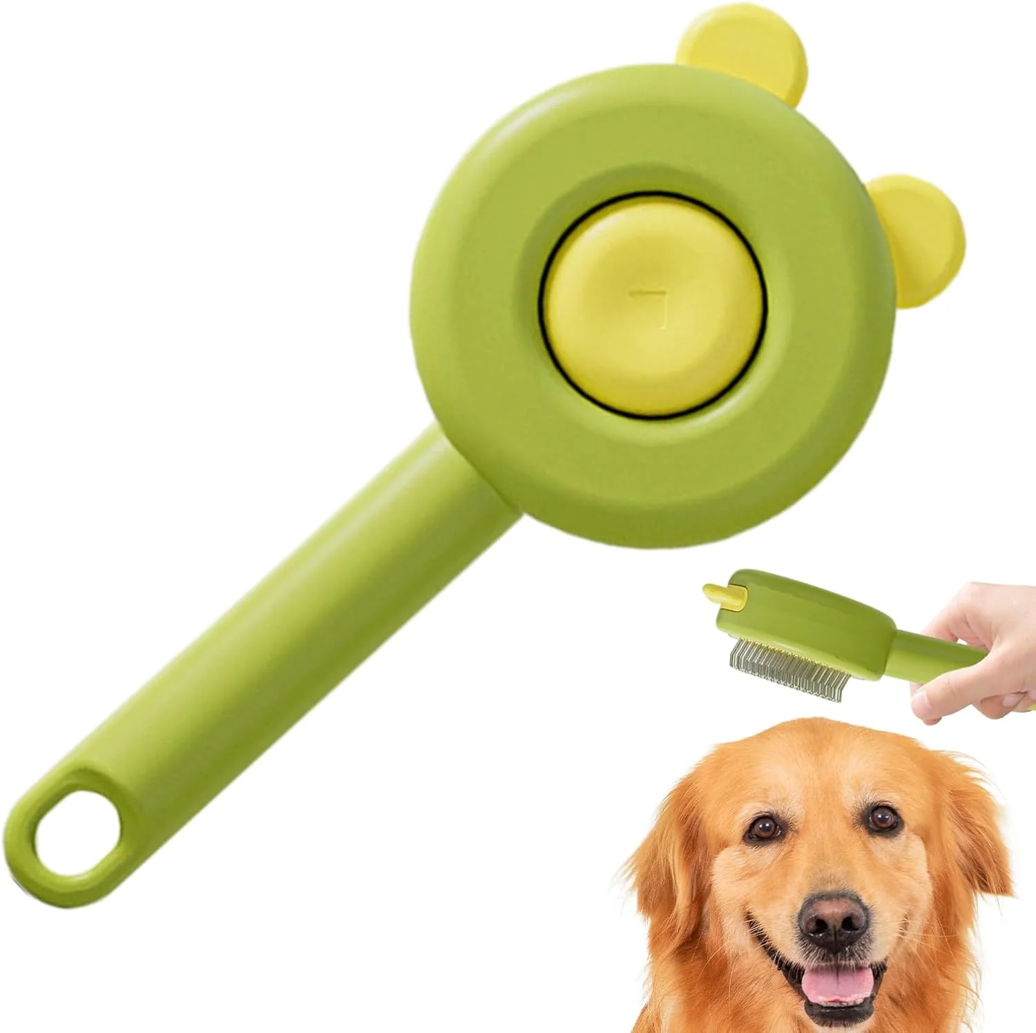 برس مویی لغزنده برای سگ ها - ضد لغزش با دکمه رهاسازی | شانه نظافت موی توله سگ - برای حمام کردن سگ ها و گربه های مو بلند و کوتاه، نظافت در فضای داخلی و خارجی برس مویی لغزنده برای سگ ها - ضد لغزش با دکمه رهاسازی | شانه نظافت موی توله سگ - برای حمام کردن سگ ها و گربه های مو بلند و کوتاه، نظافت در فضای داخلی و خارجی