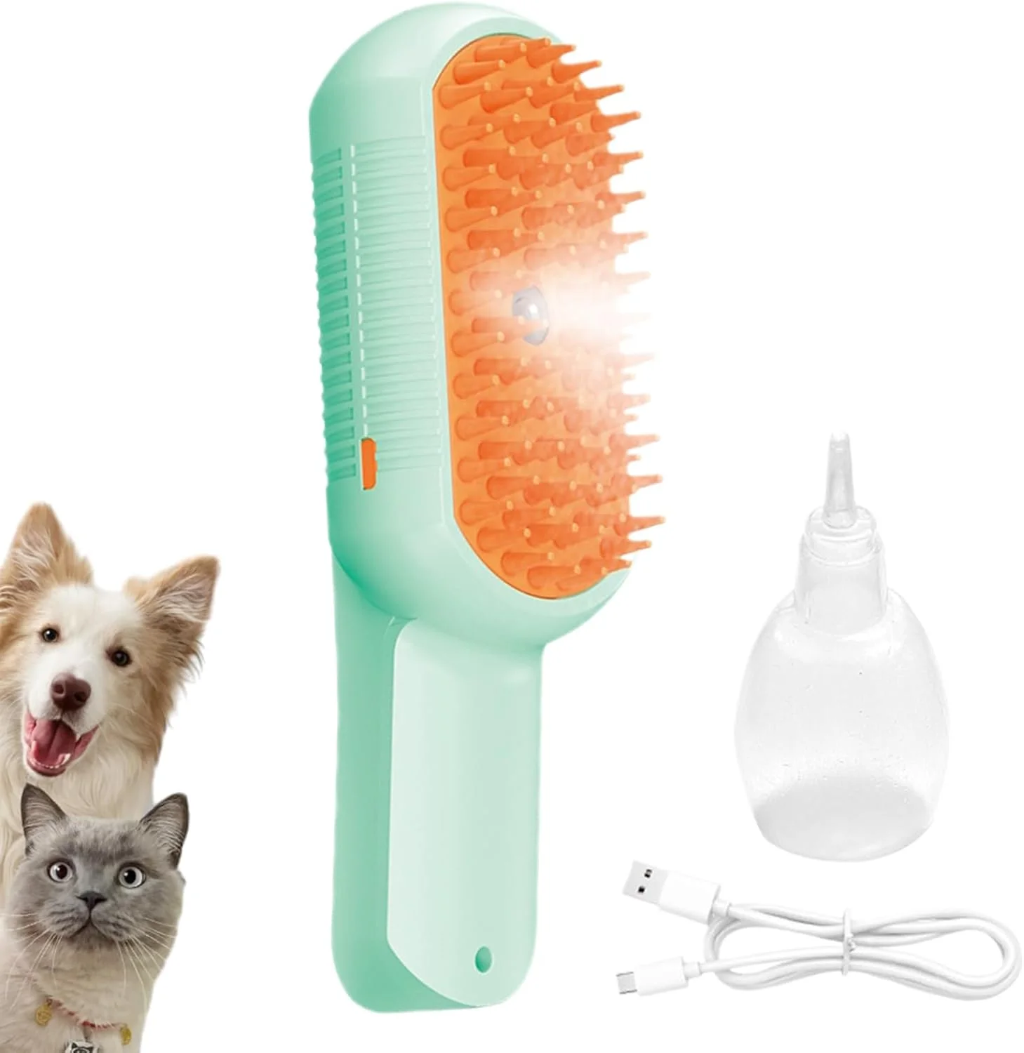 برس بخار حیوانات خانگی، برس ماساژ بخار گربه با شارژ Type-C، شانه ریزش موی چند منظوره حیوانات خانگی برای ماساژ و تمیز کردن توله سگ و بچه گربه کوچک، متوسط و بزرگ برس بخار حیوانات خانگی، برس ماساژ بخار گربه با شارژ Type-C، شانه ریزش موی چند منظوره حیوانات خانگی برای ماساژ و تمیز کردن توله سگ و بچه گربه کوچک، متوسط و بزرگ
