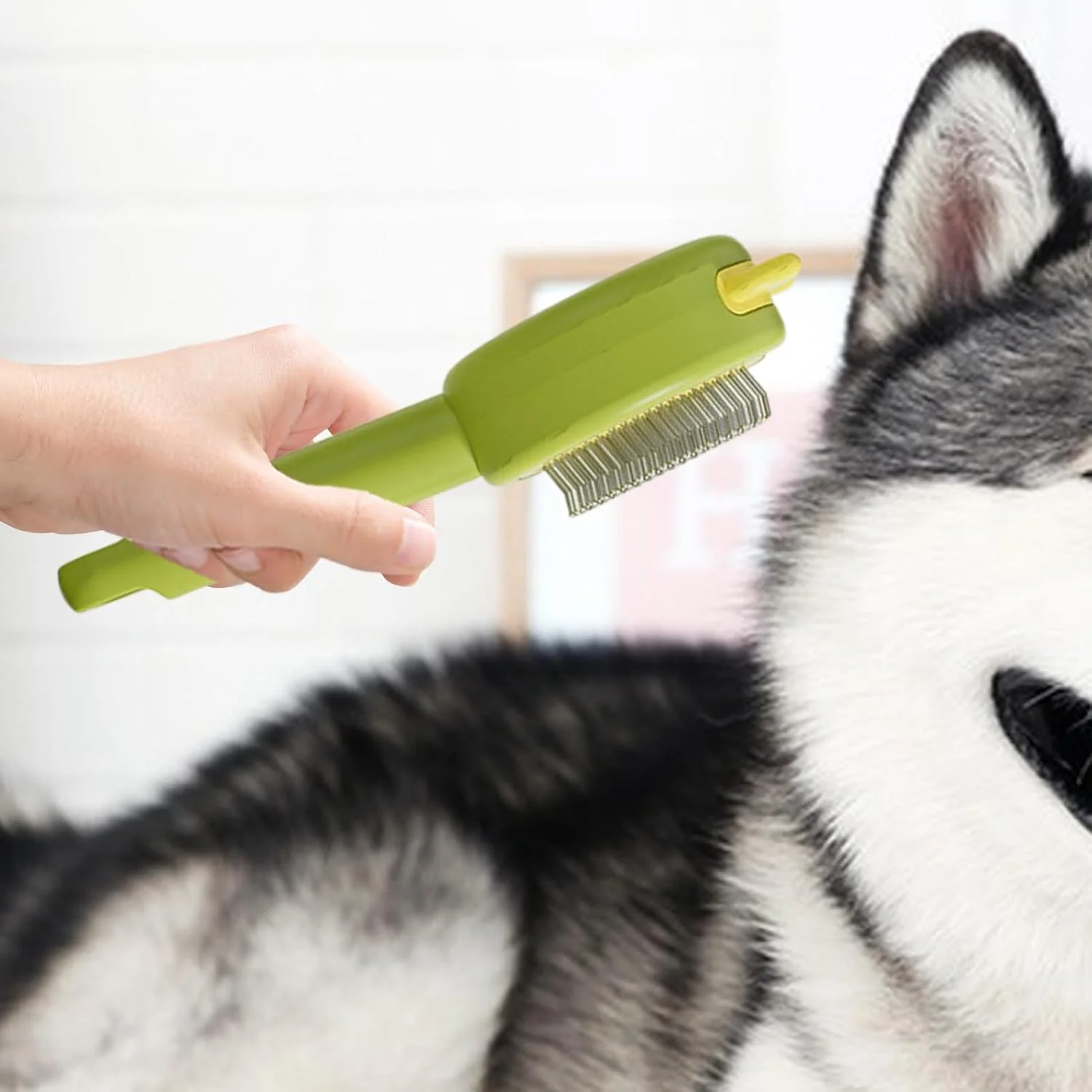 برس اسلیکر برای سگ ها - ضد لغزش با دکمه رهاسازی - شانه ریزش موی بچه گربه، برای ماساژ، حمام کردن گربه ها و سگ های مو بلند و مو کوتاه، مناسب برای استفاده در داخل و خارج از خانه برس اسلیکر برای سگ ها - ضد لغزش با دکمه رهاسازی - شانه ریزش موی بچه گربه، برای ماساژ، حمام کردن گربه ها و سگ های مو بلند و مو کوتاه، مناسب برای استفاده در داخل و خارج از خانه