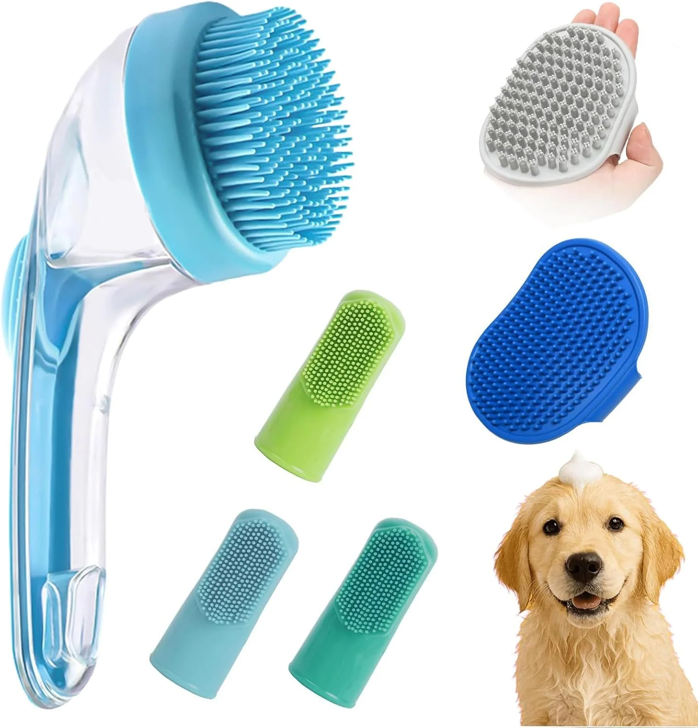 برس های سگ برای نظافت، اسکرابر حمام سگ برای موهای کوتاه، ابزار شستشوی ماساژ دهنده قابل حمل برای تمیز کردن دندان های توله سگ برای آبگرم در فضای باز و داخل خانه برس های سگ برای نظافت، اسکرابر حمام سگ برای موهای کوتاه، ابزار شستشوی ماساژ دهنده قابل حمل برای تمیز کردن دندان های توله سگ برای آبگرم در فضای باز و داخل خانه