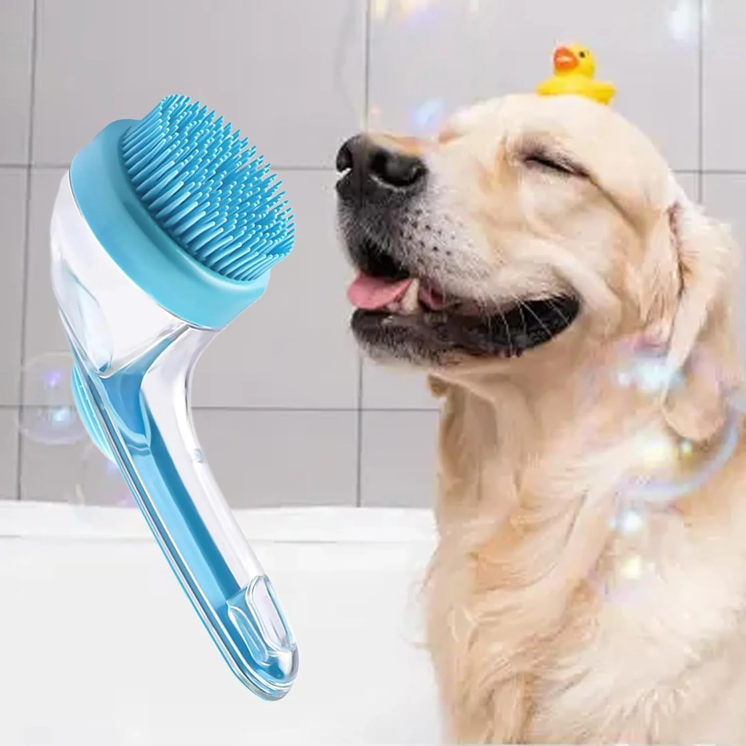 برس های سگ برای نظافت، اسکرابر حمام سگ برای موهای کوتاه، ابزار شستشوی ماساژ دهنده قابل حمل برای تمیز کردن دندان های توله سگ برای آبگرم در فضای باز و داخل خانه برس های سگ برای نظافت، اسکرابر حمام سگ برای موهای کوتاه، ابزار شستشوی ماساژ دهنده قابل حمل برای تمیز کردن دندان های توله سگ برای آبگرم در فضای باز و داخل خانه